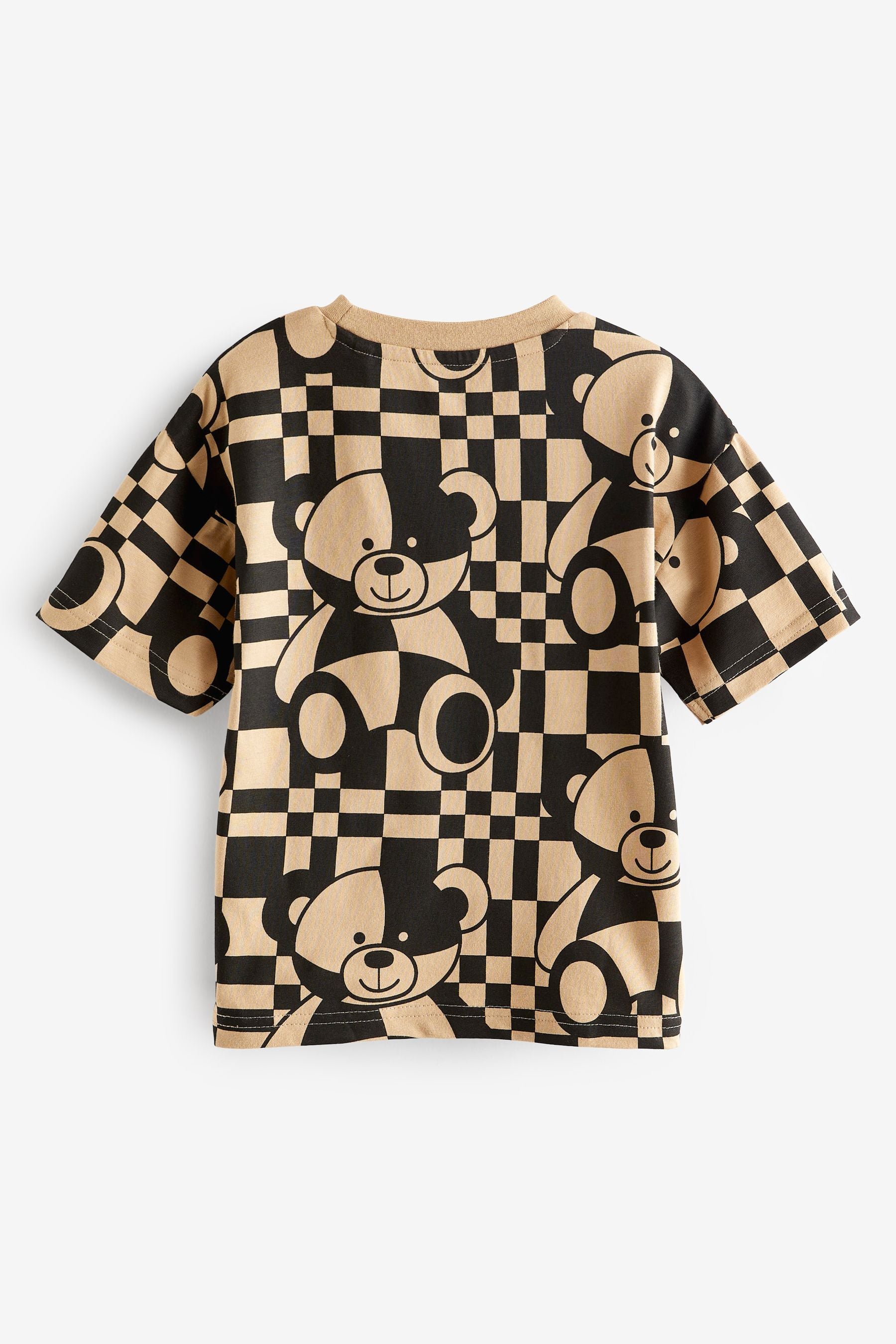 Black & Tan Bear All-Over Print Short Sleeve T-Shirt (3mths-6yrs)