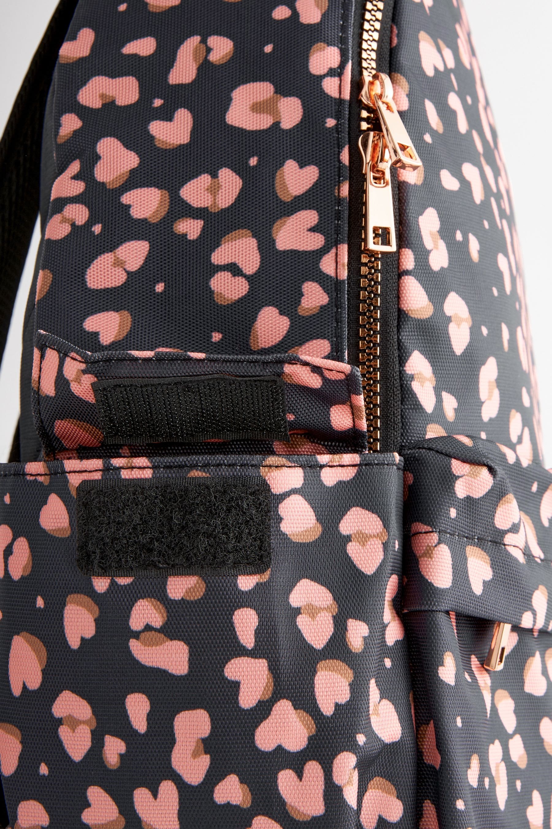 Black/Pink Leopard Print Backpack