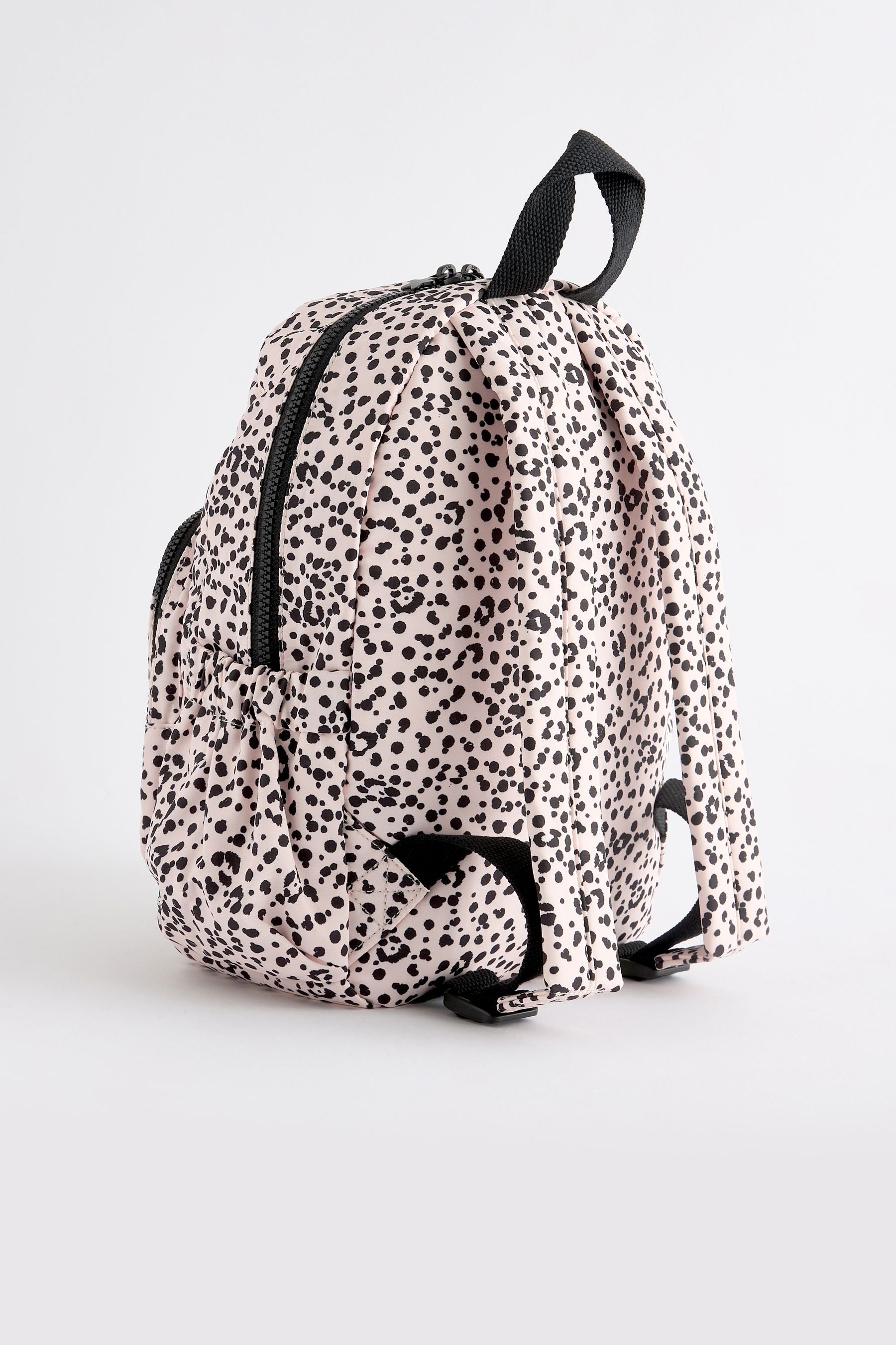 Black & White Spot Quilted Backpack