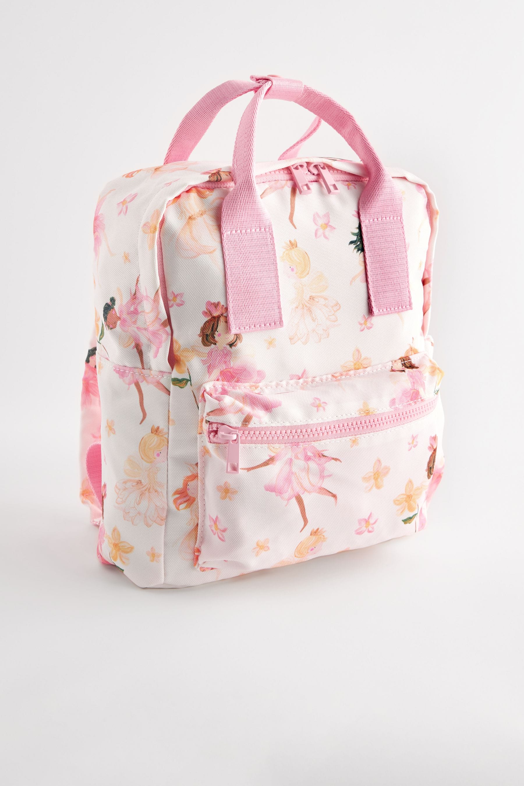 Pink/White Fairy Small Handle Backpack