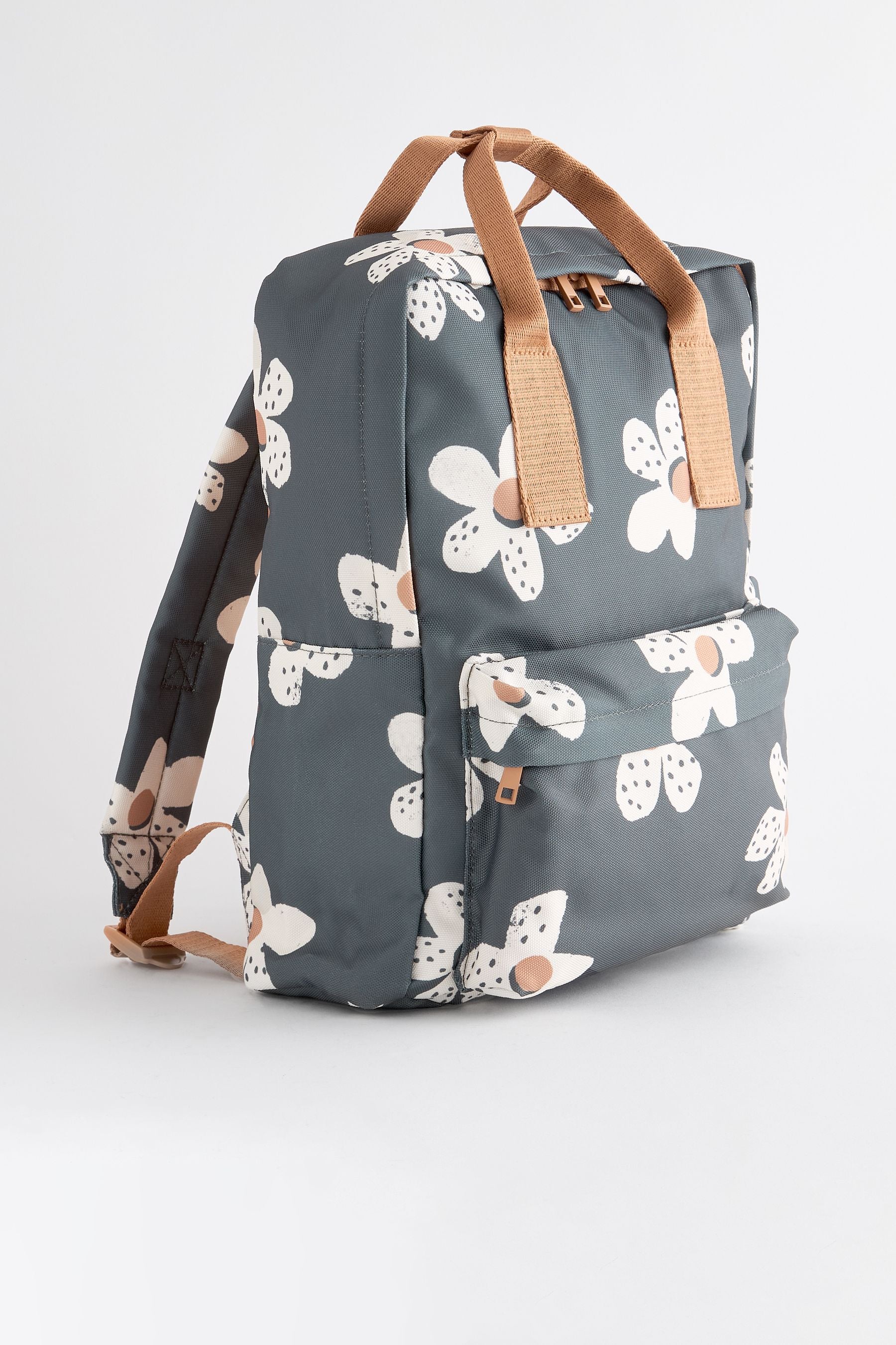 Black & White Daisy Double Handle Backpack