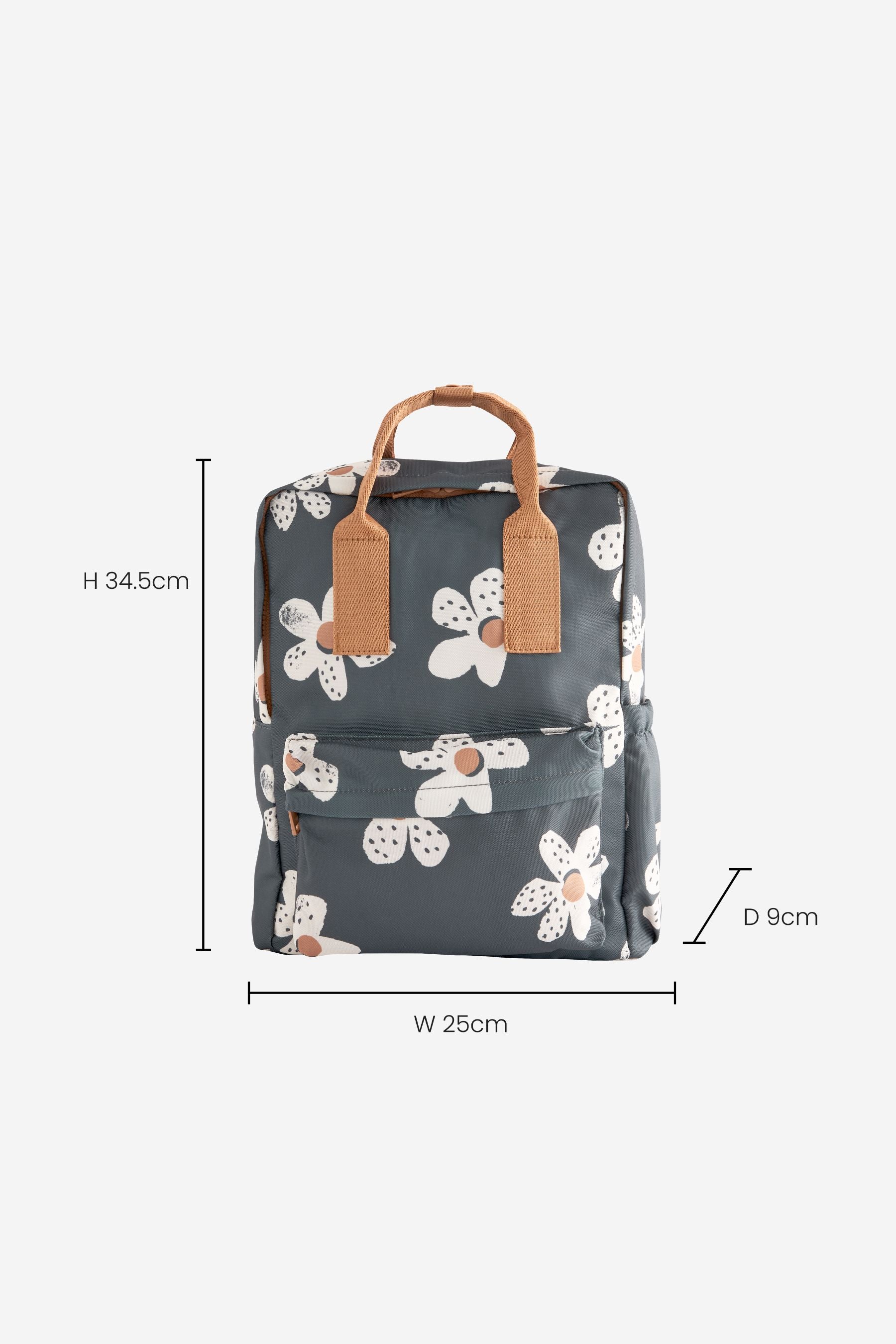 Black & White Daisy Double Handle Backpack