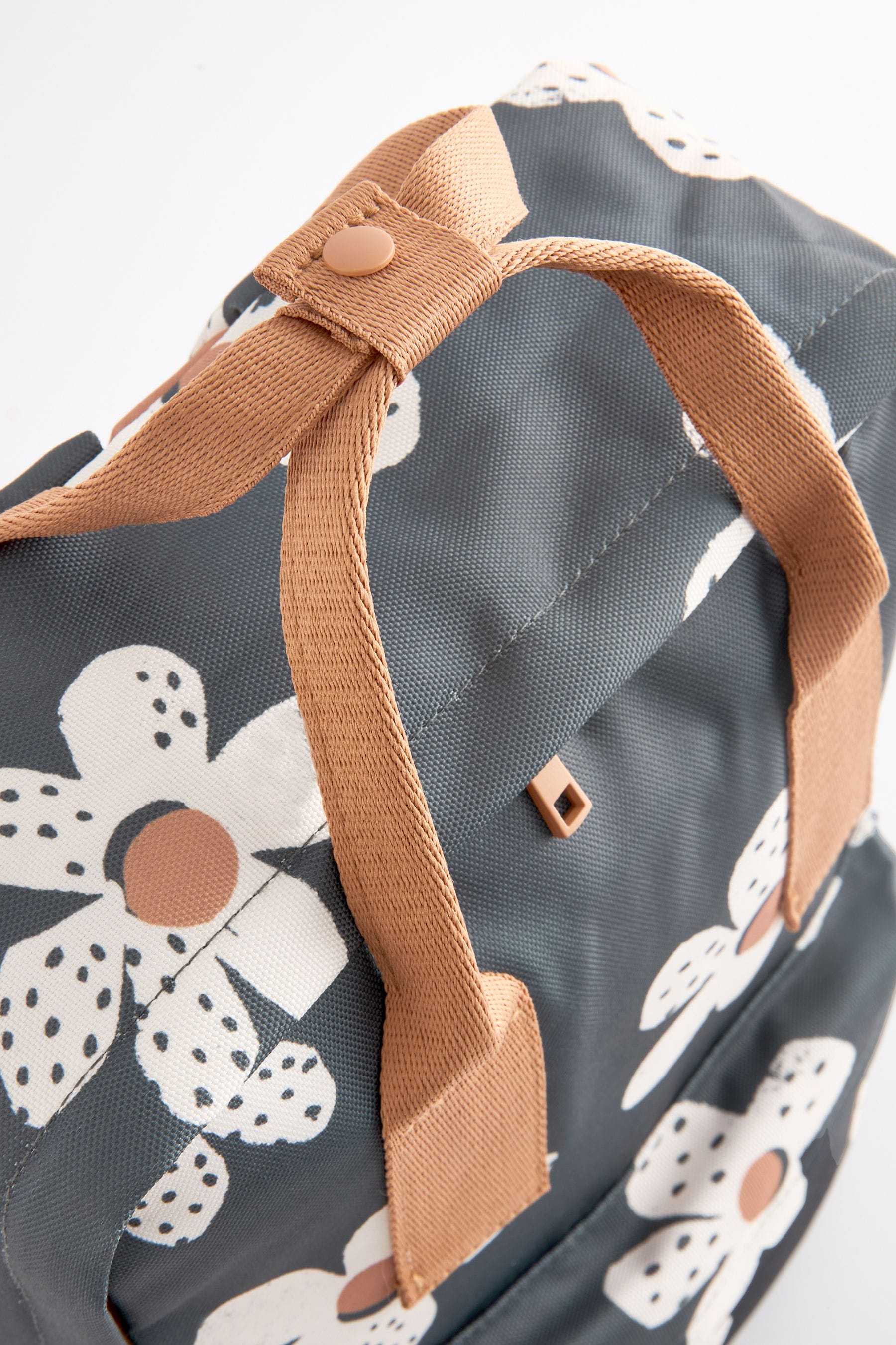 Black & White Daisy Double Handle Backpack