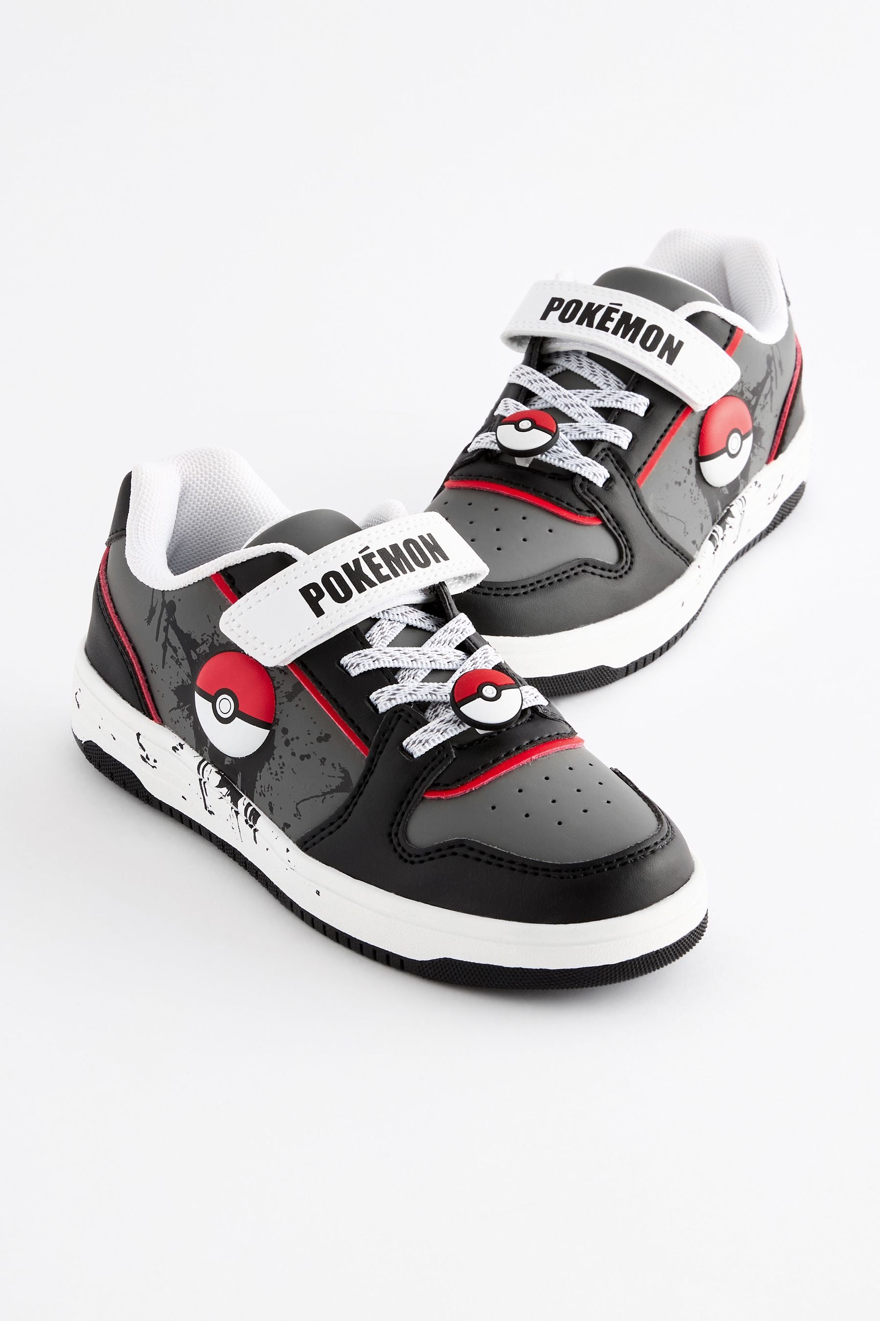 Grey Pokémon One Strap Elastic Lace Trainers