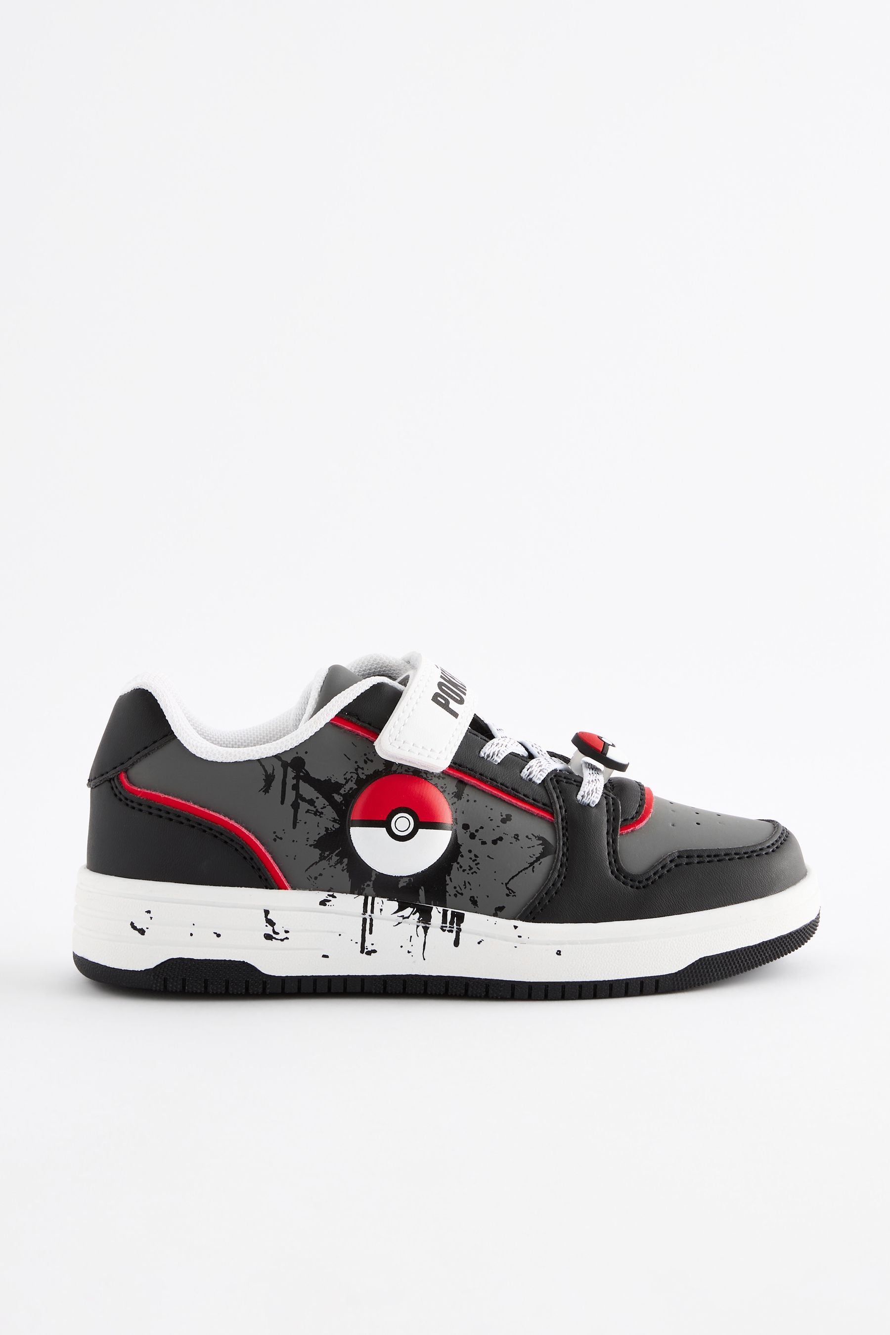 Grey Pokémon One Strap Elastic Lace Trainers