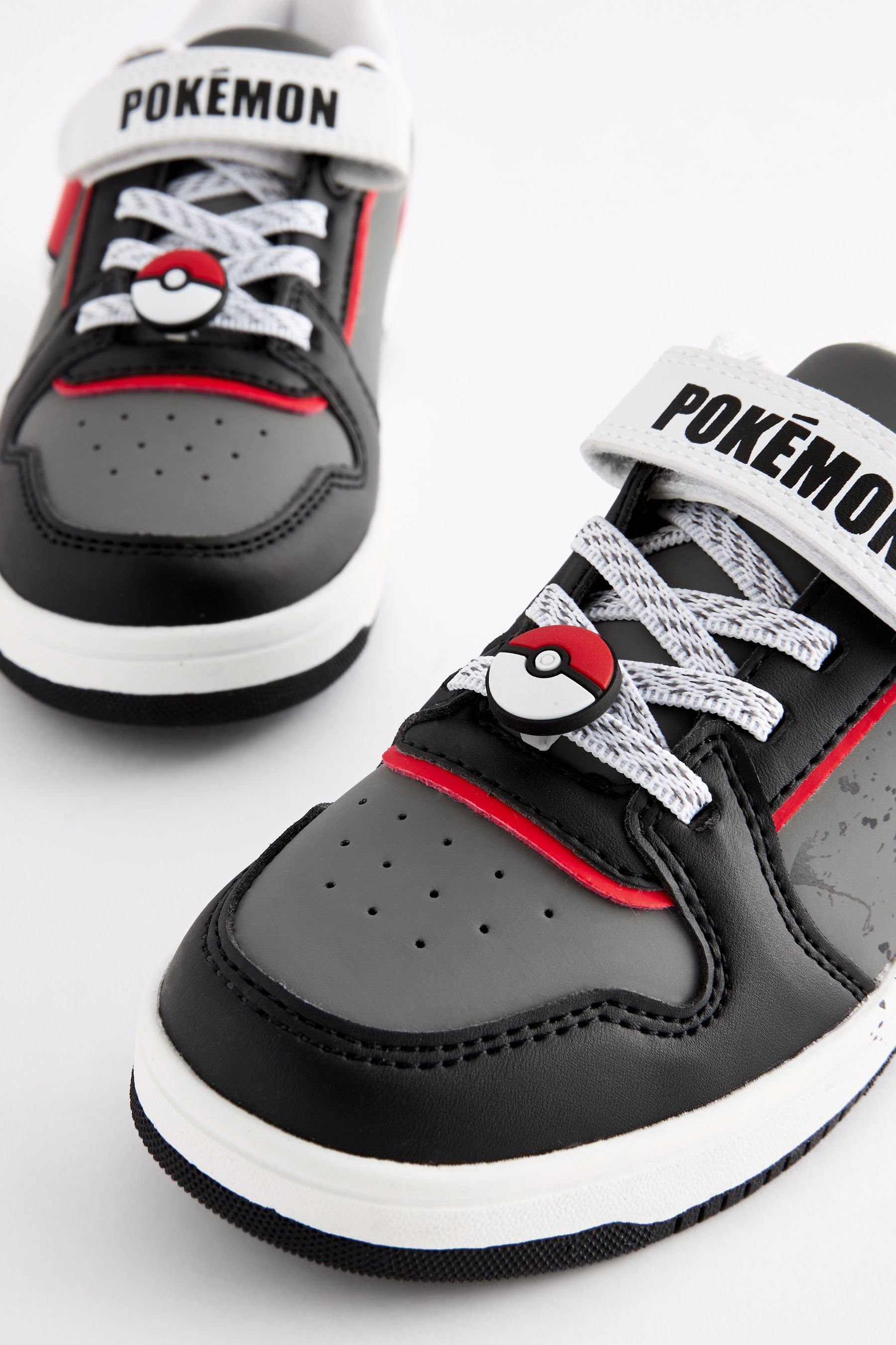 Grey Pokémon One Strap Elastic Lace Trainers