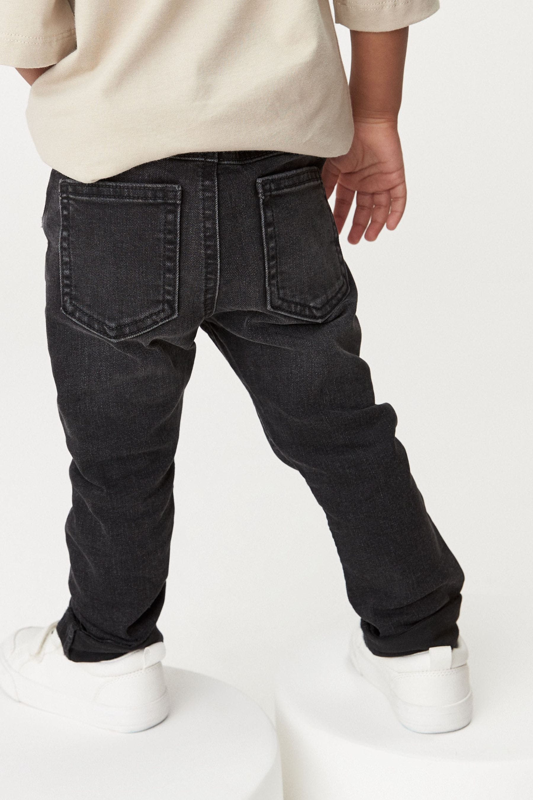 Black Denim Distressed Jeans (3mths-7yrs)