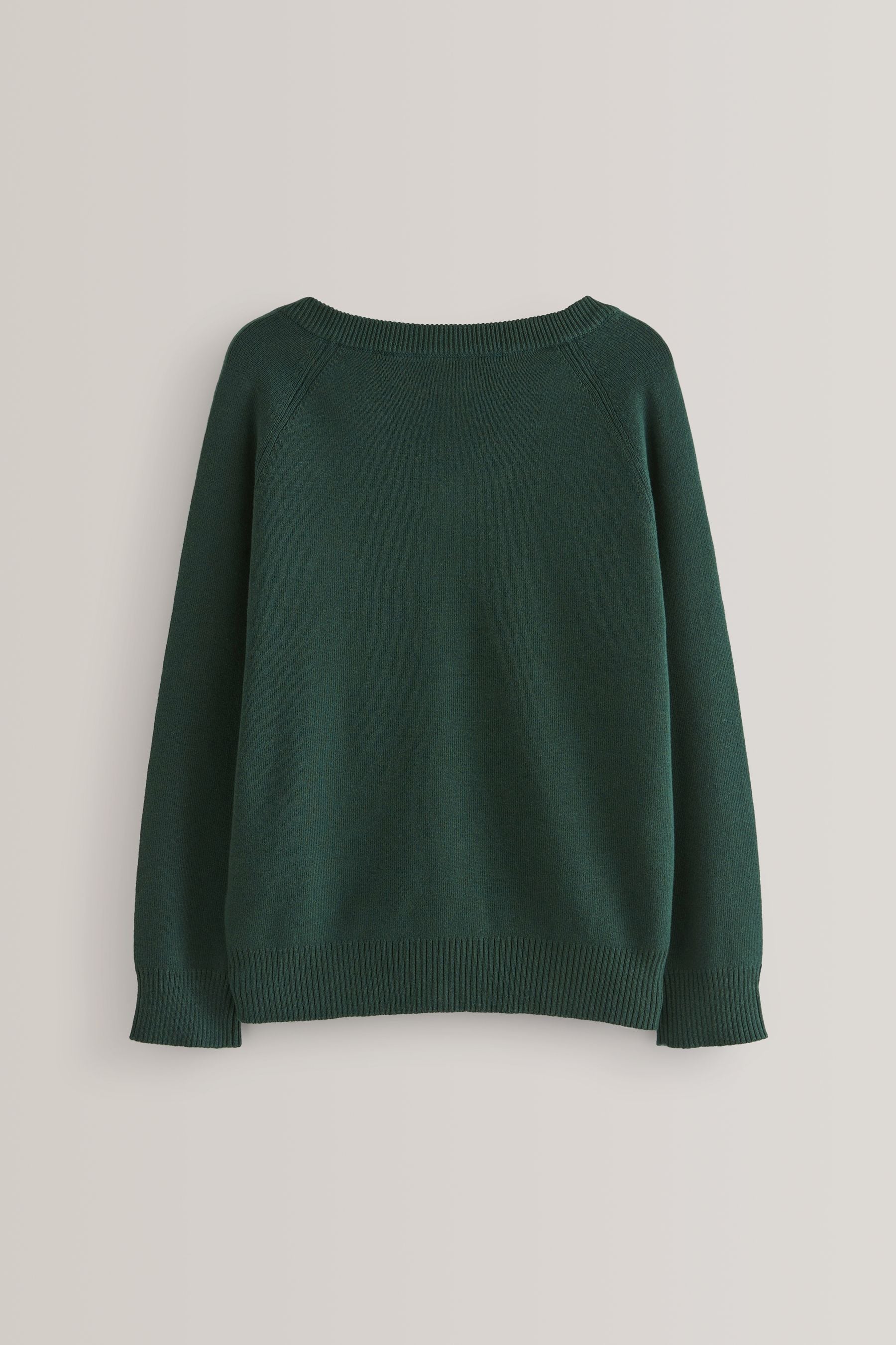 Green Knitted V-Neck School Jumper (3-18yrs)