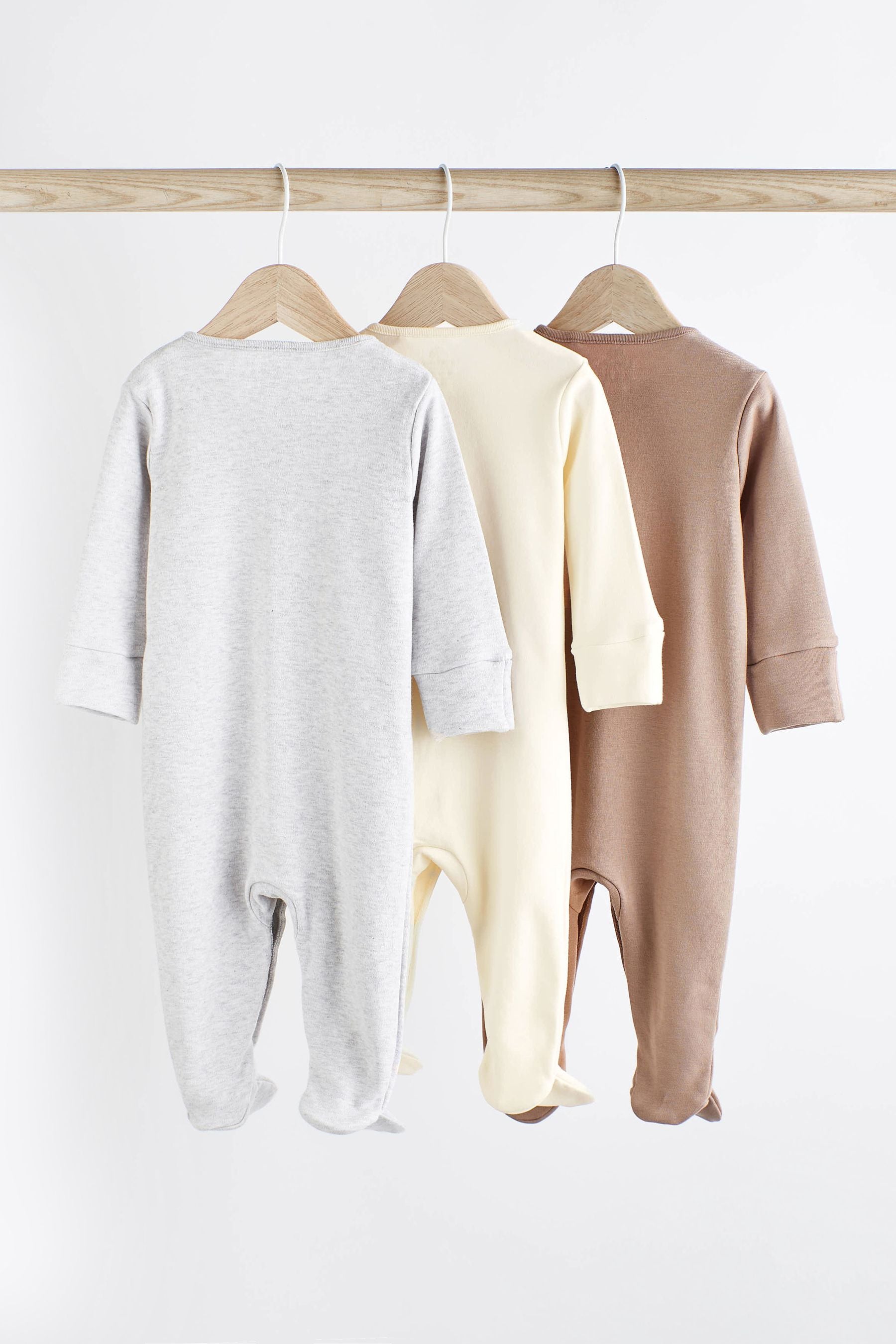 Neutral Baby Sleepsuits 3 Pack (0-3yrs)