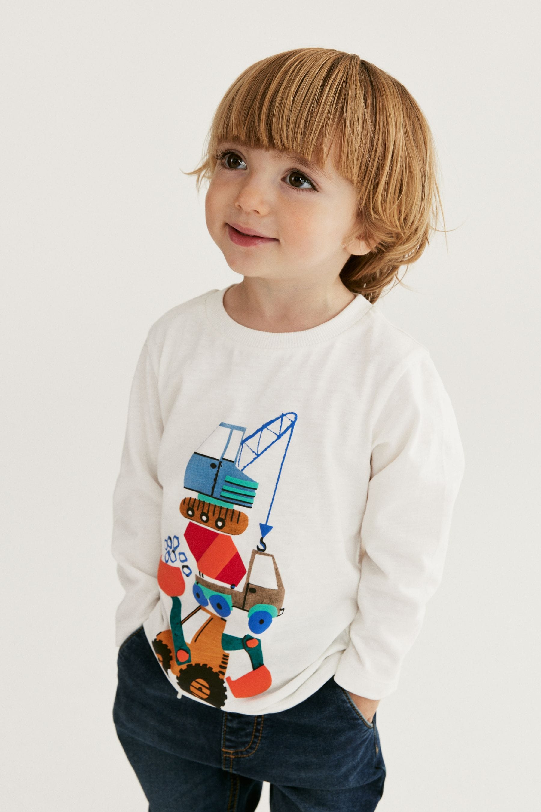 Ecru White Long Sleeve Character T-Shirt (3mths-7yrs)