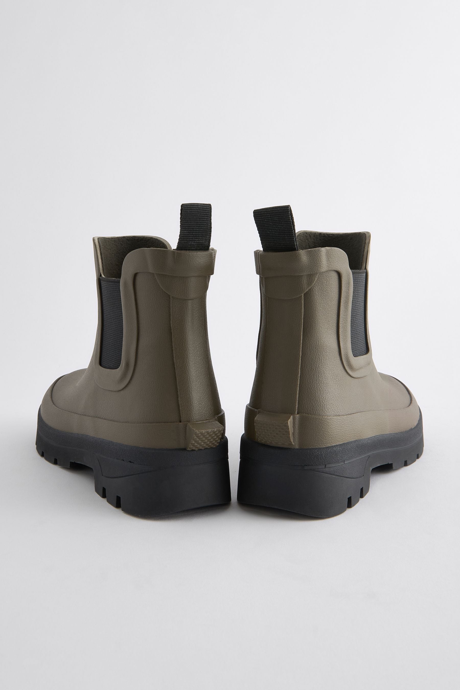 Green Chelsea Ankle Welly Boots