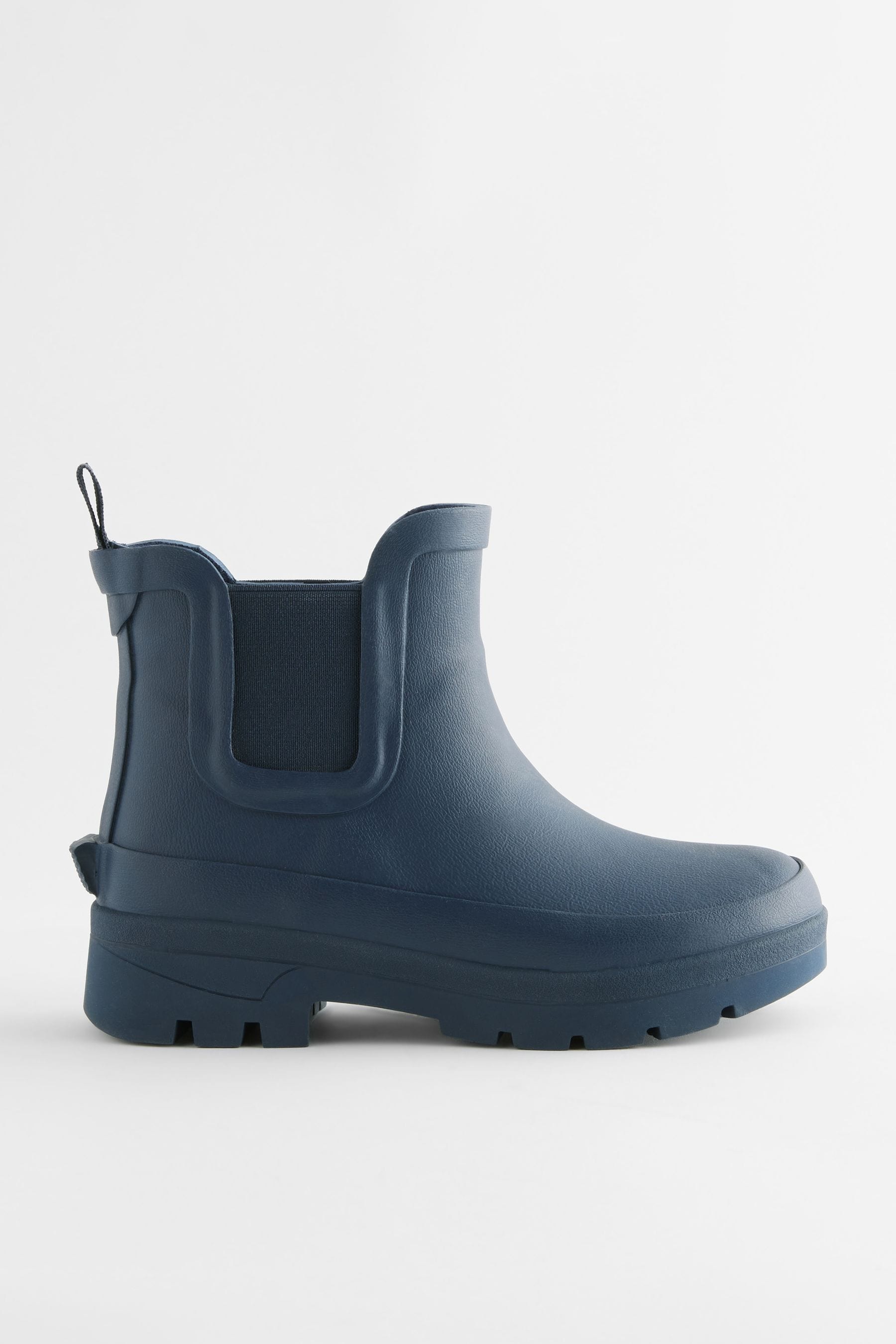 Navy Blue Chelsea Ankle Welly Boots