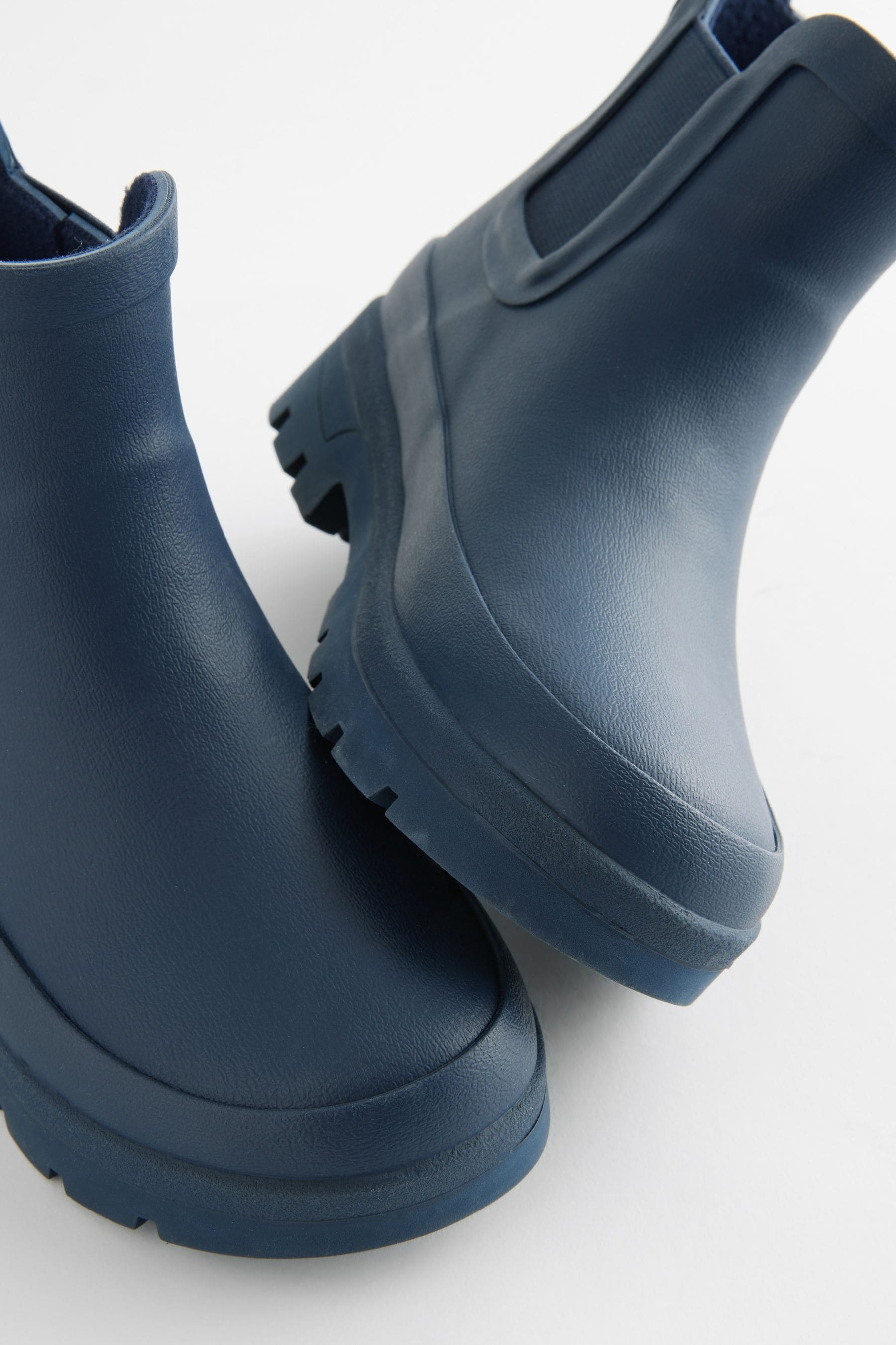 Navy Blue Chelsea Ankle Welly Boots