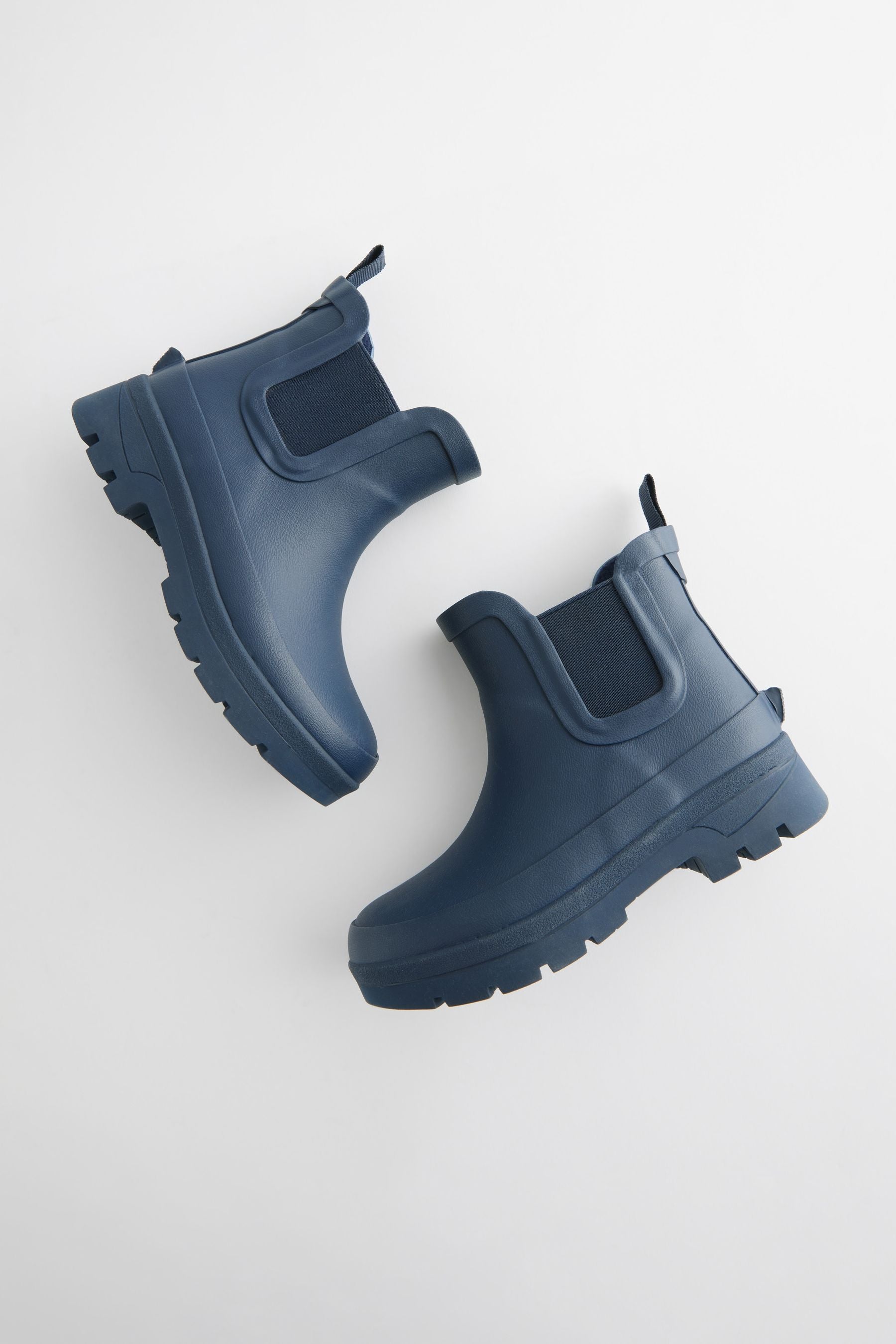 Navy Blue Chelsea Ankle Welly Boots