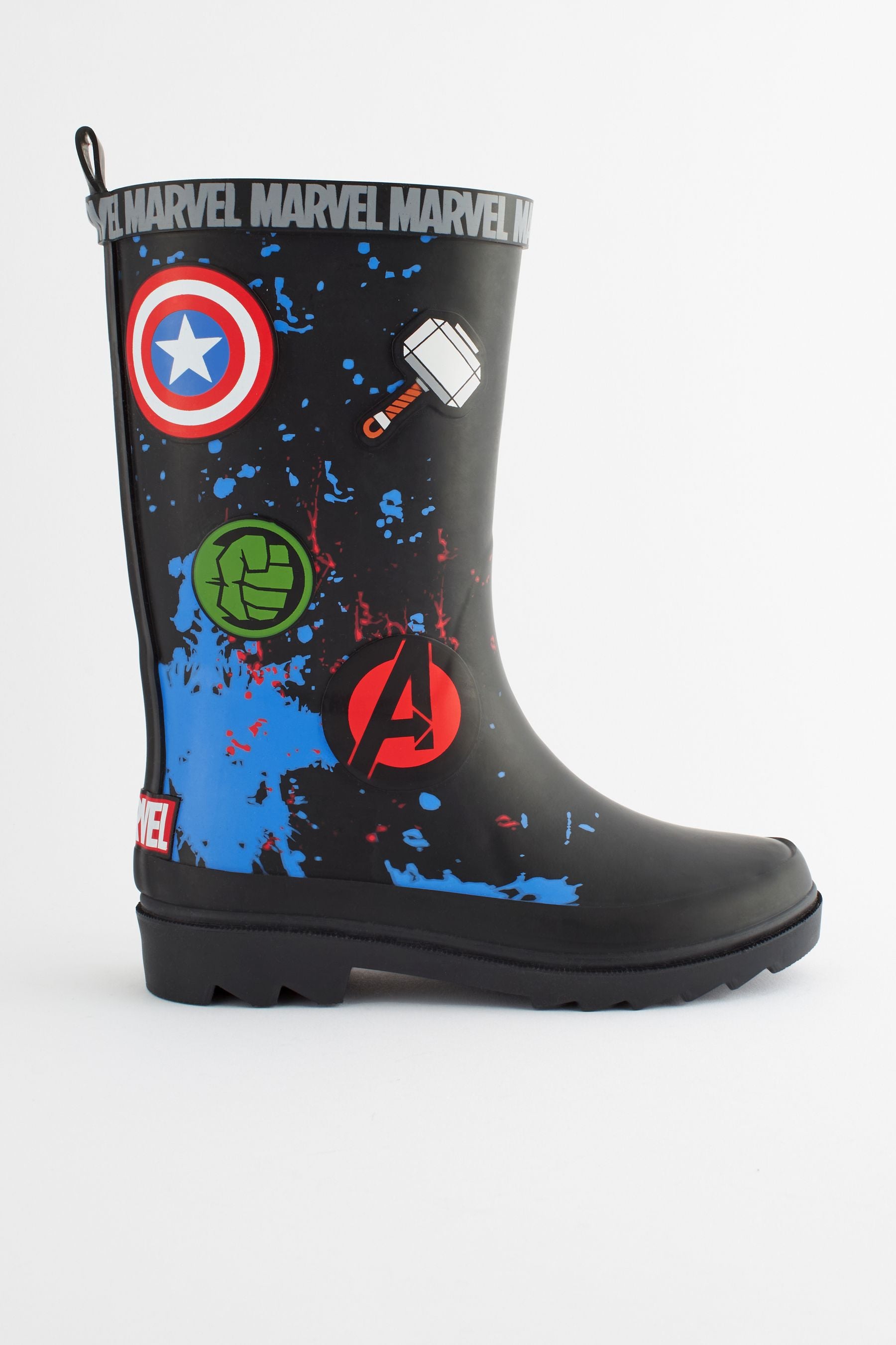 Black Marvel Wellies