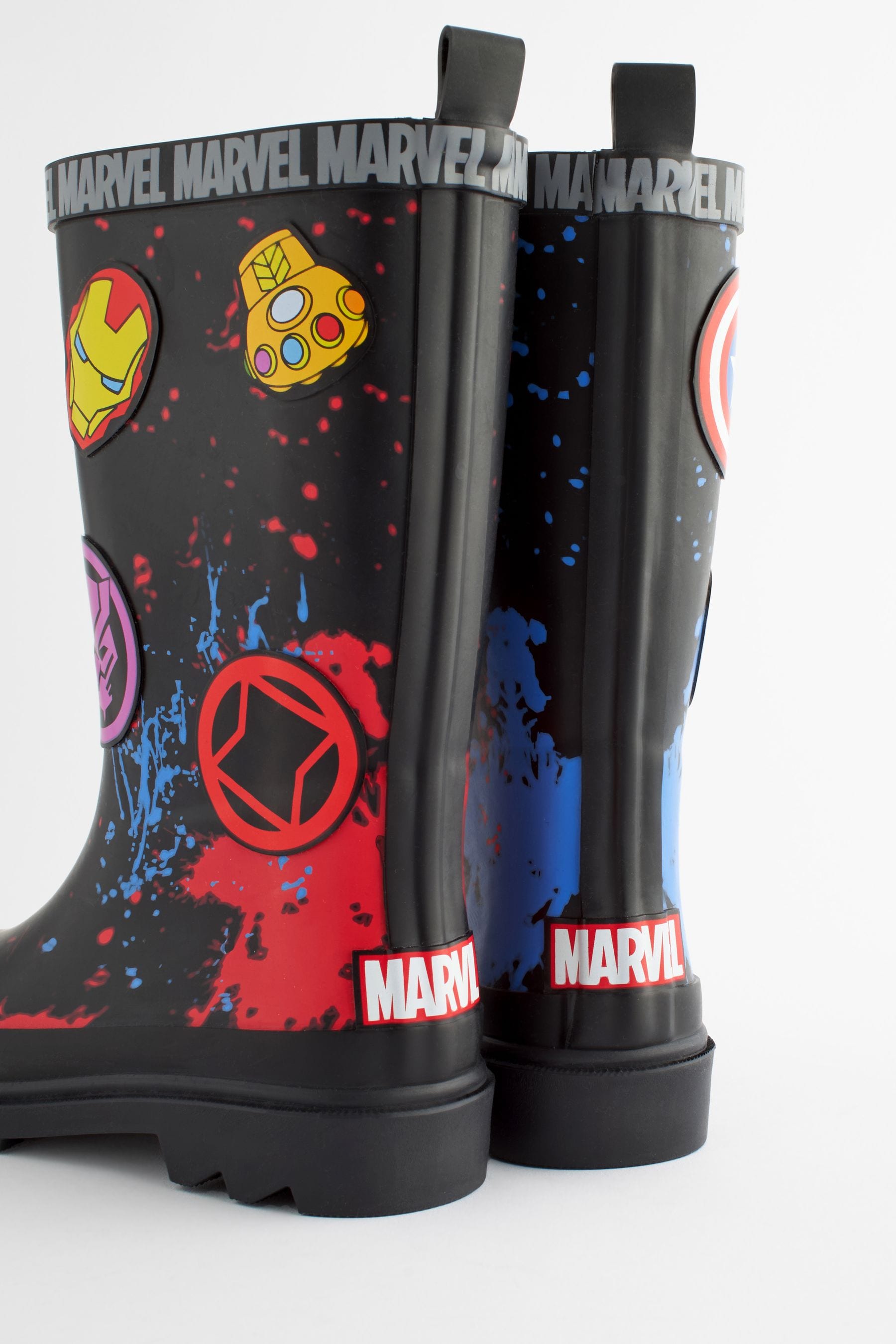 Black Marvel Wellies