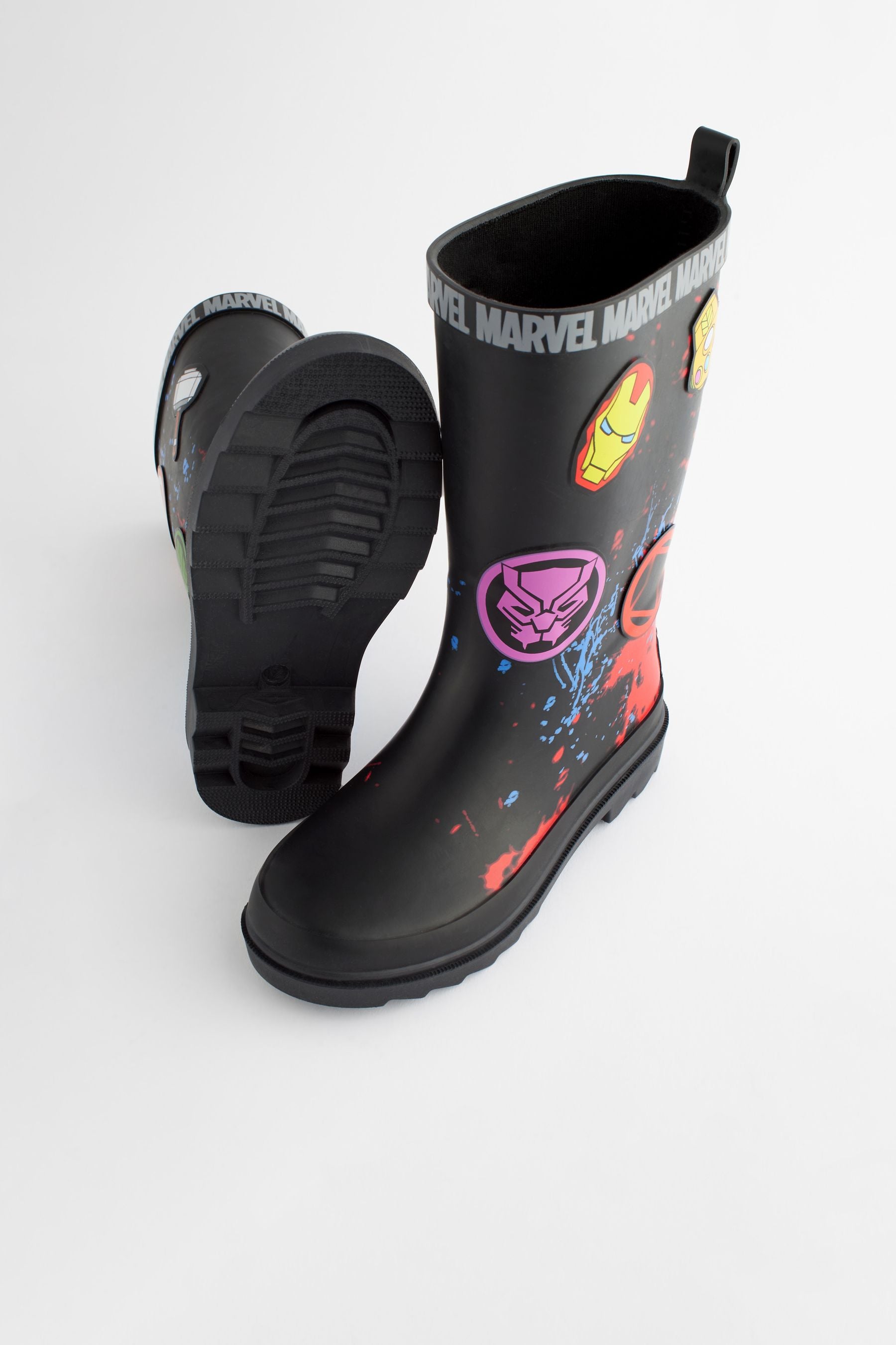 Black Marvel Wellies