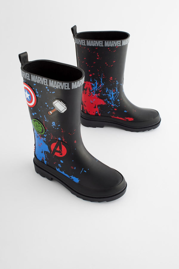 Black Marvel Wellies