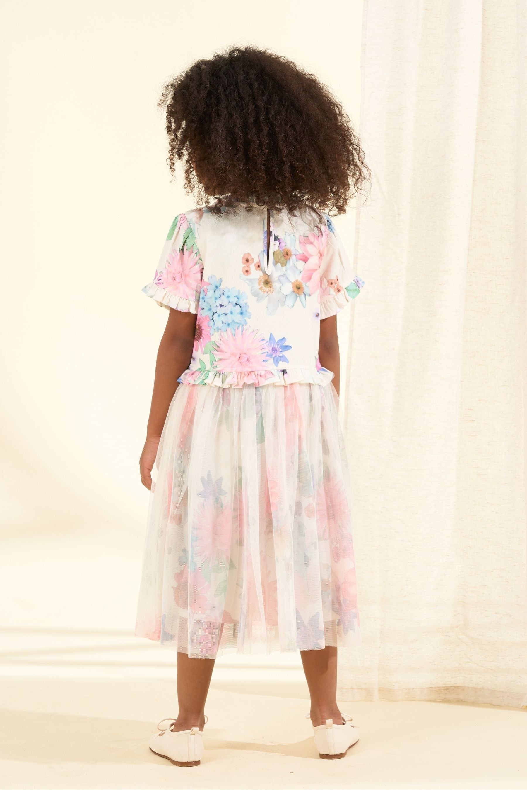 Cream Angel & Rocket Azalea Ballerina Print Dress