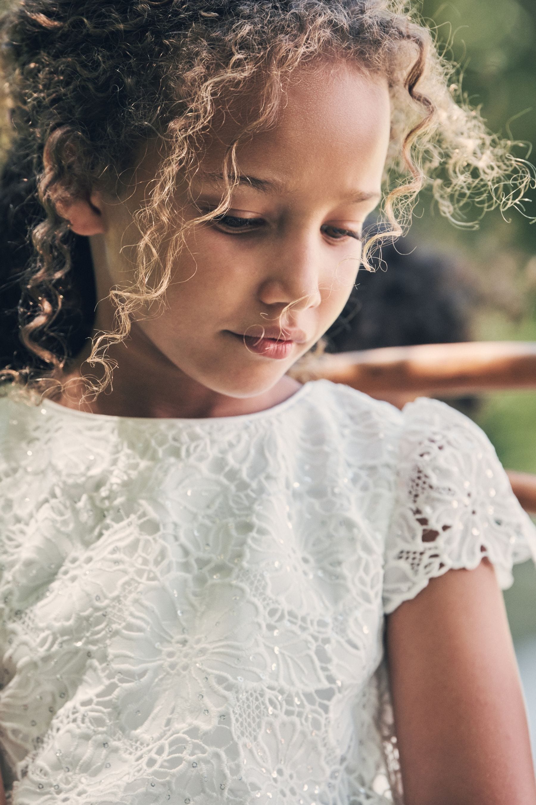 Angel & Rocket Cream Esme Lace Bodice Dress