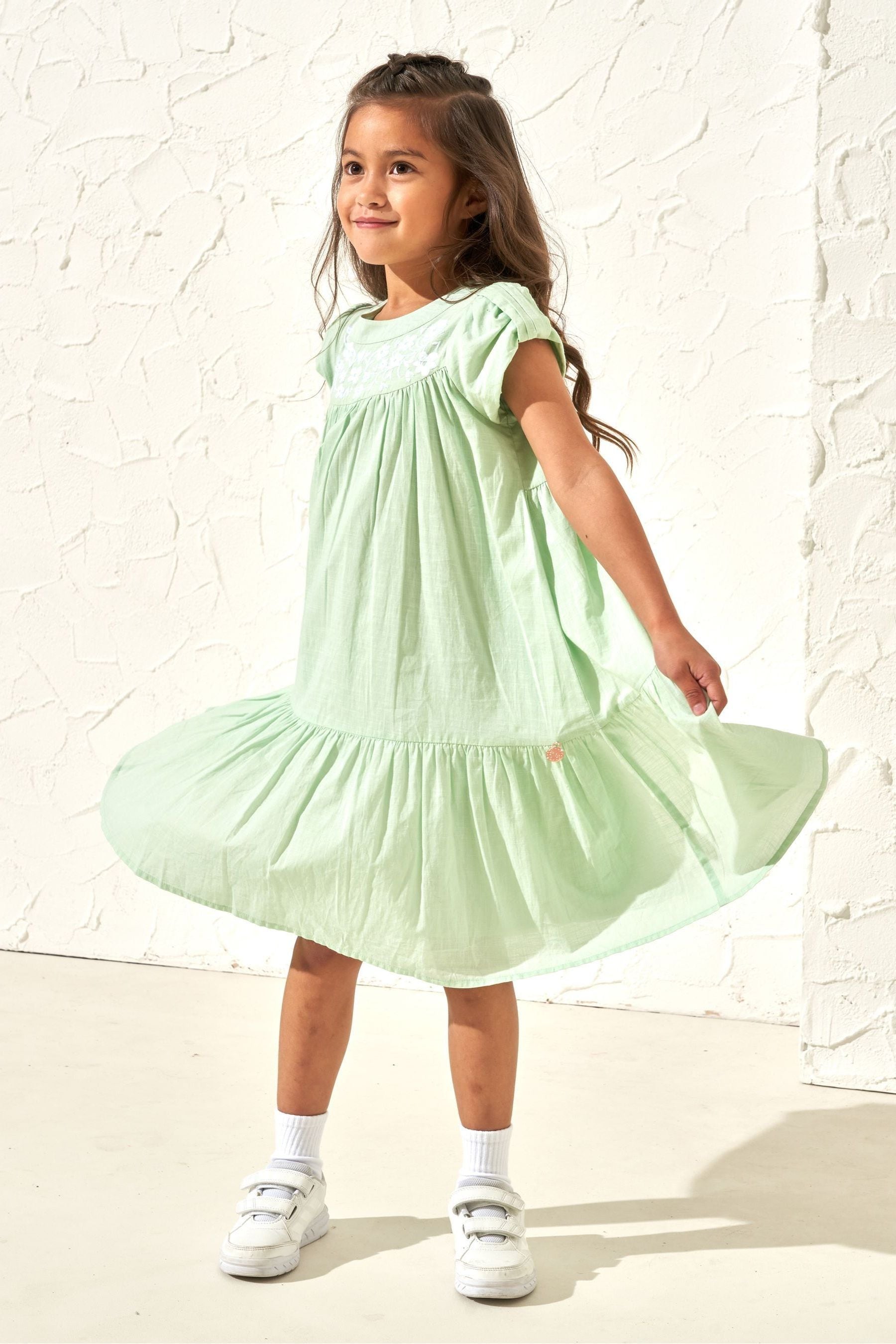 Angel & Rocket Green Hattie Bow Sleeve Dress