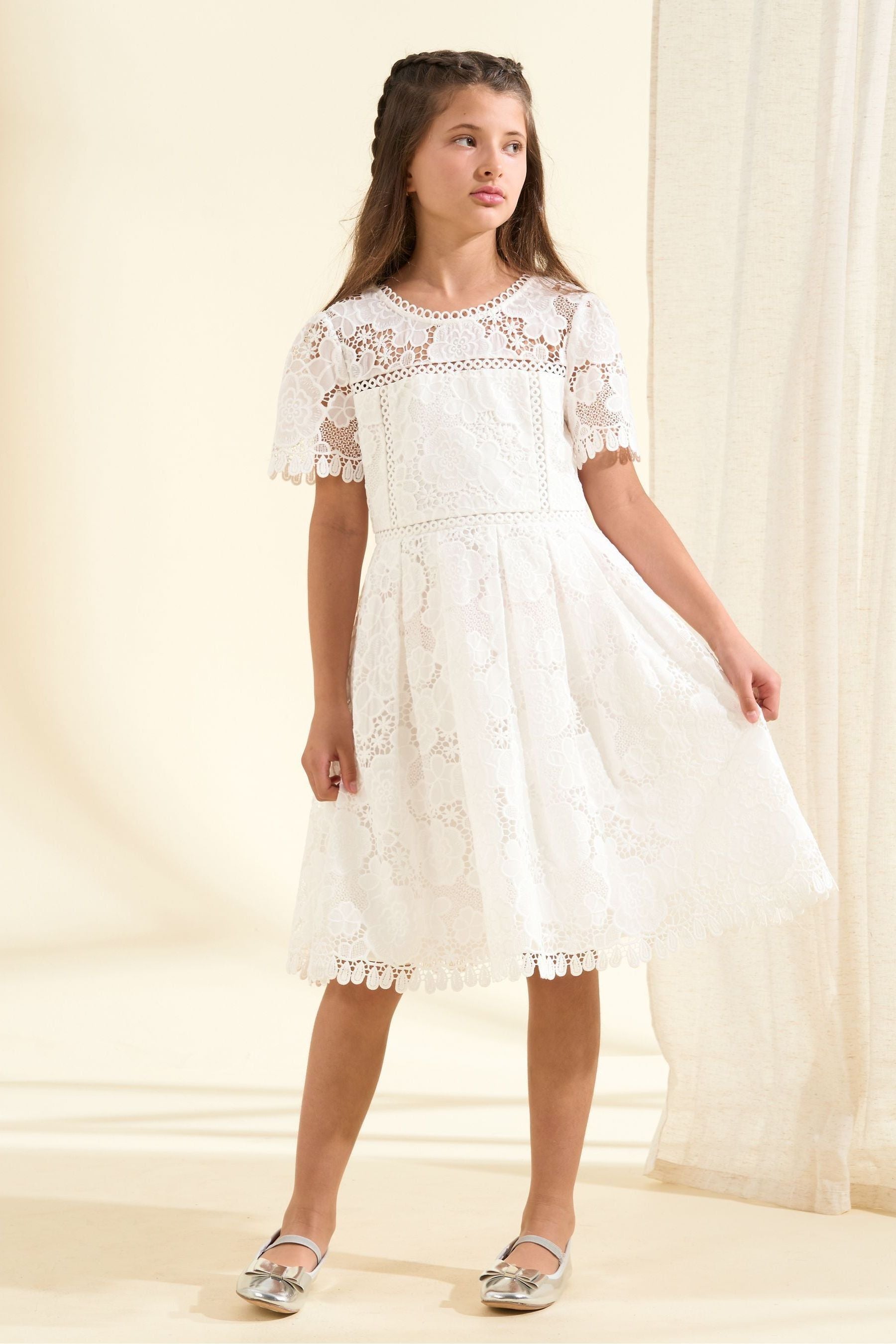 Angel & Rocket White Lace Mavea Dress