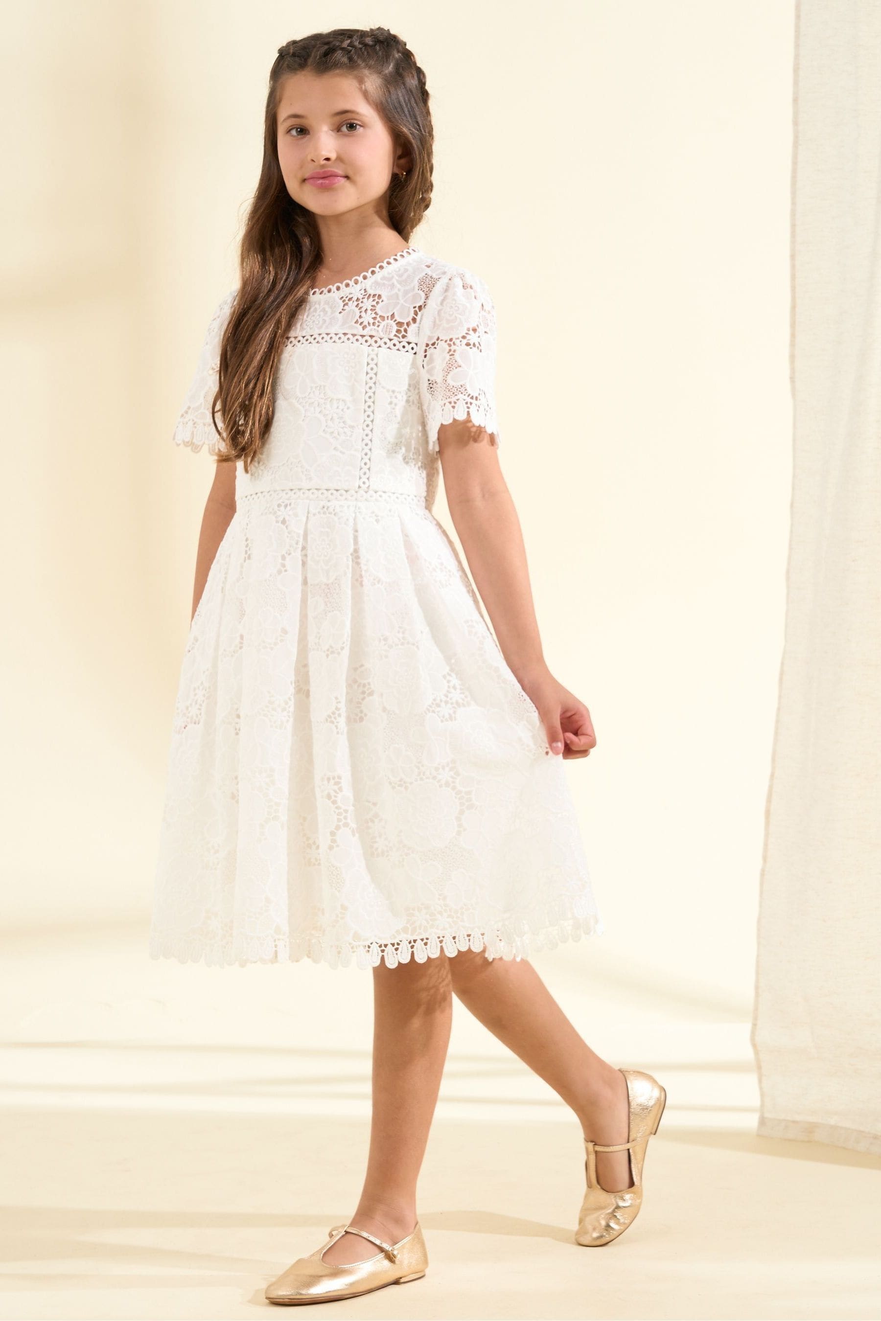 Angel & Rocket White Lace Mavea Dress