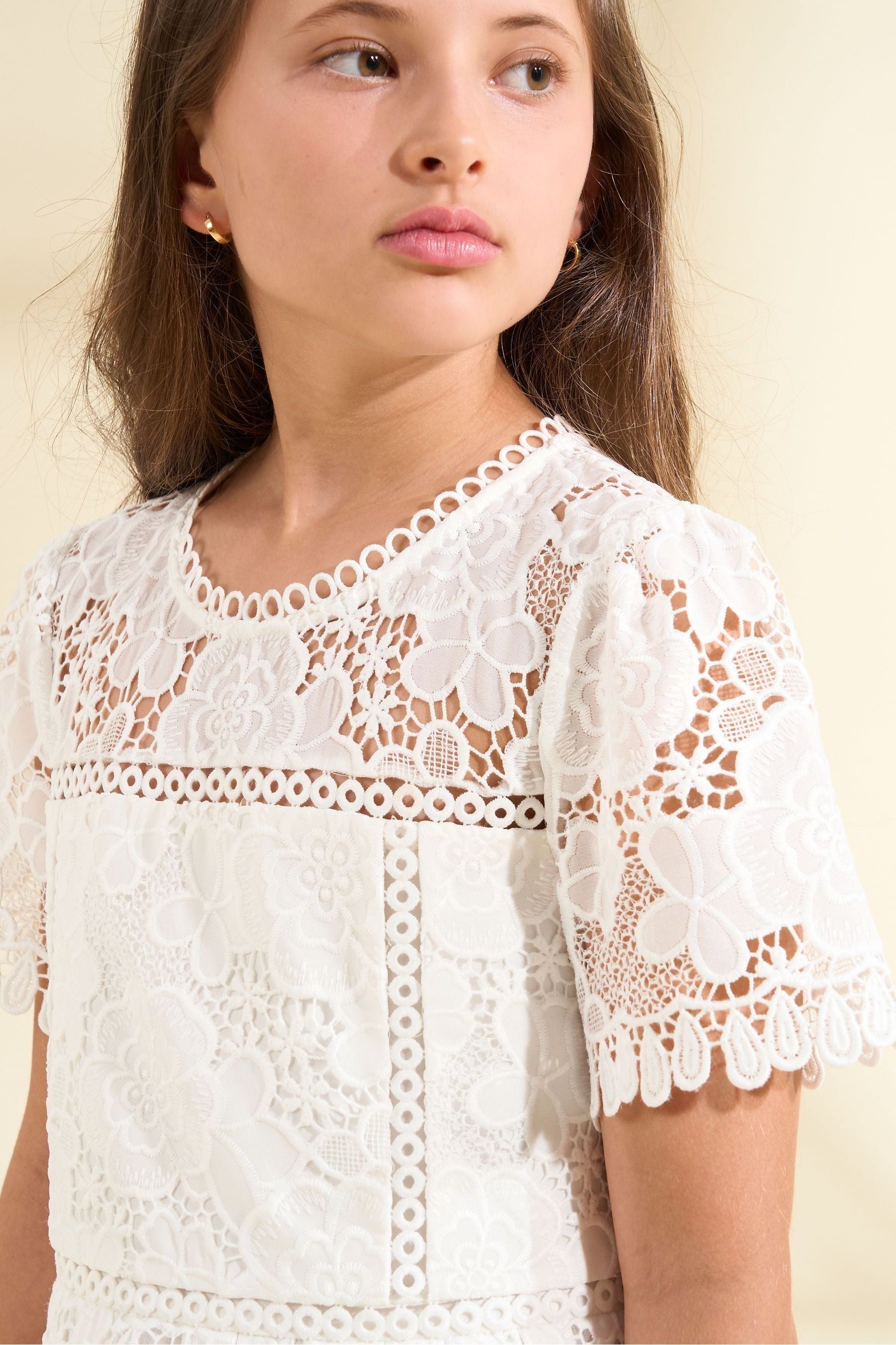 Angel & Rocket White Lace Mavea Dress