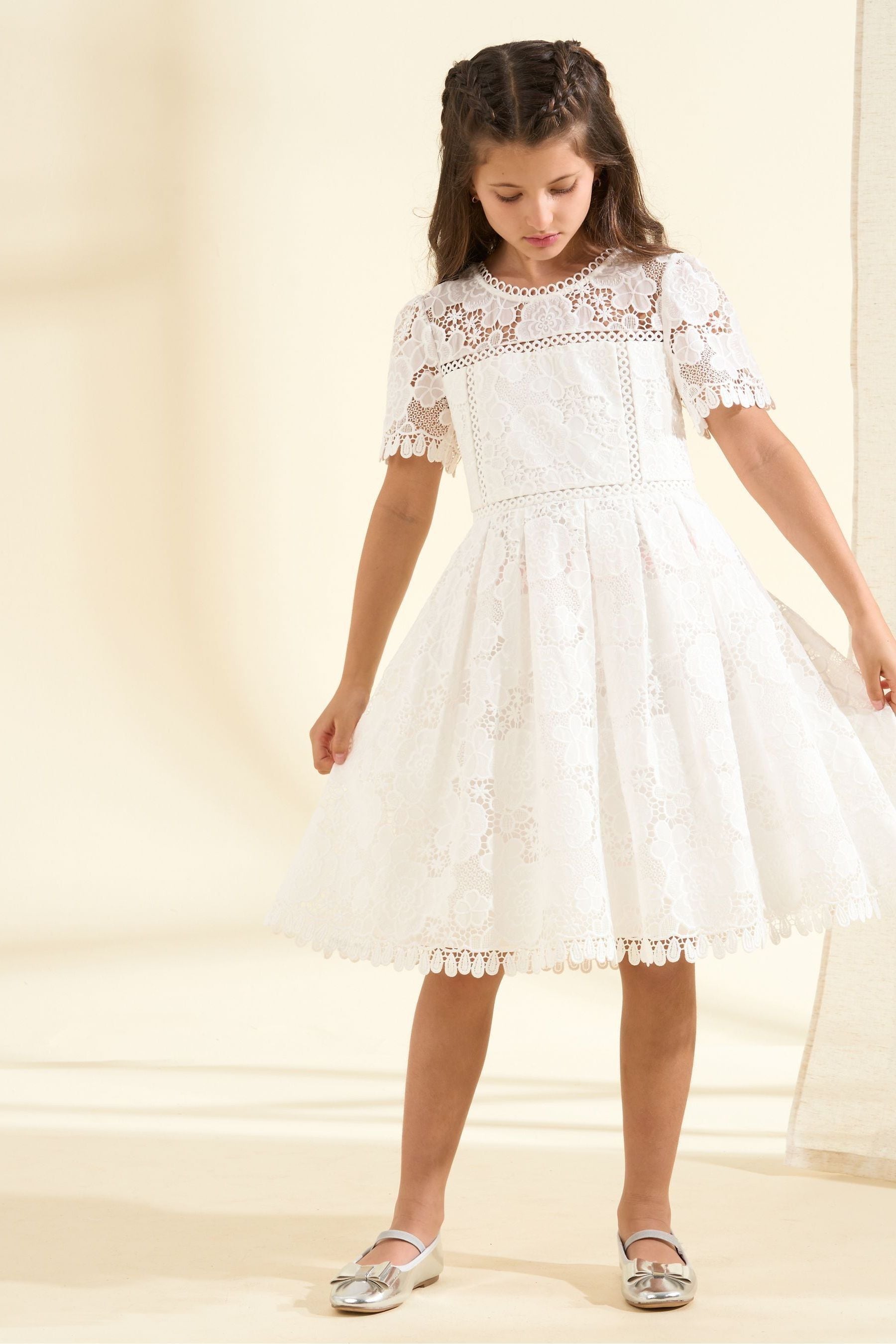 Angel & Rocket White Lace Mavea Dress