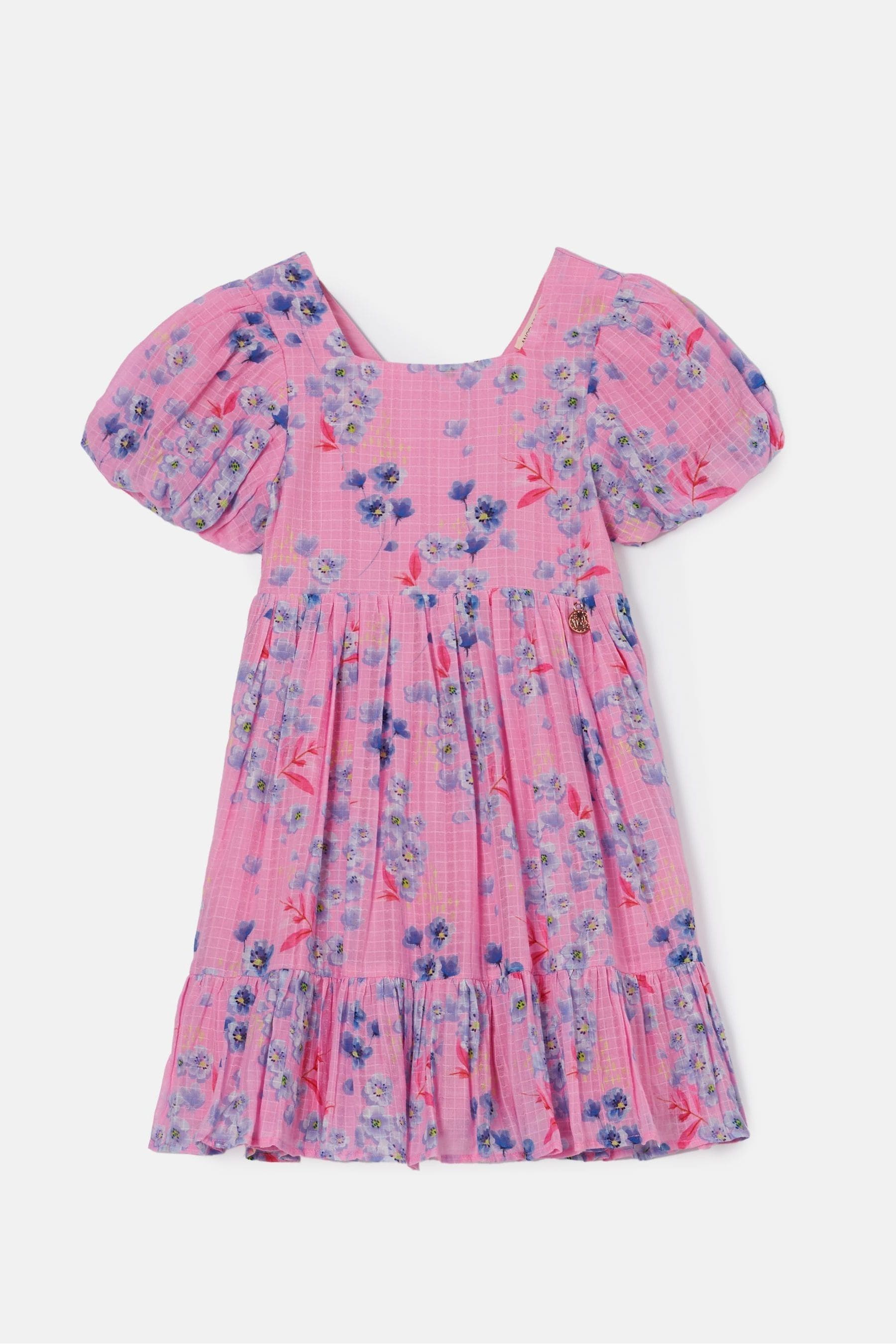 Pink Angel & Rocket Simone Textured Print Dress