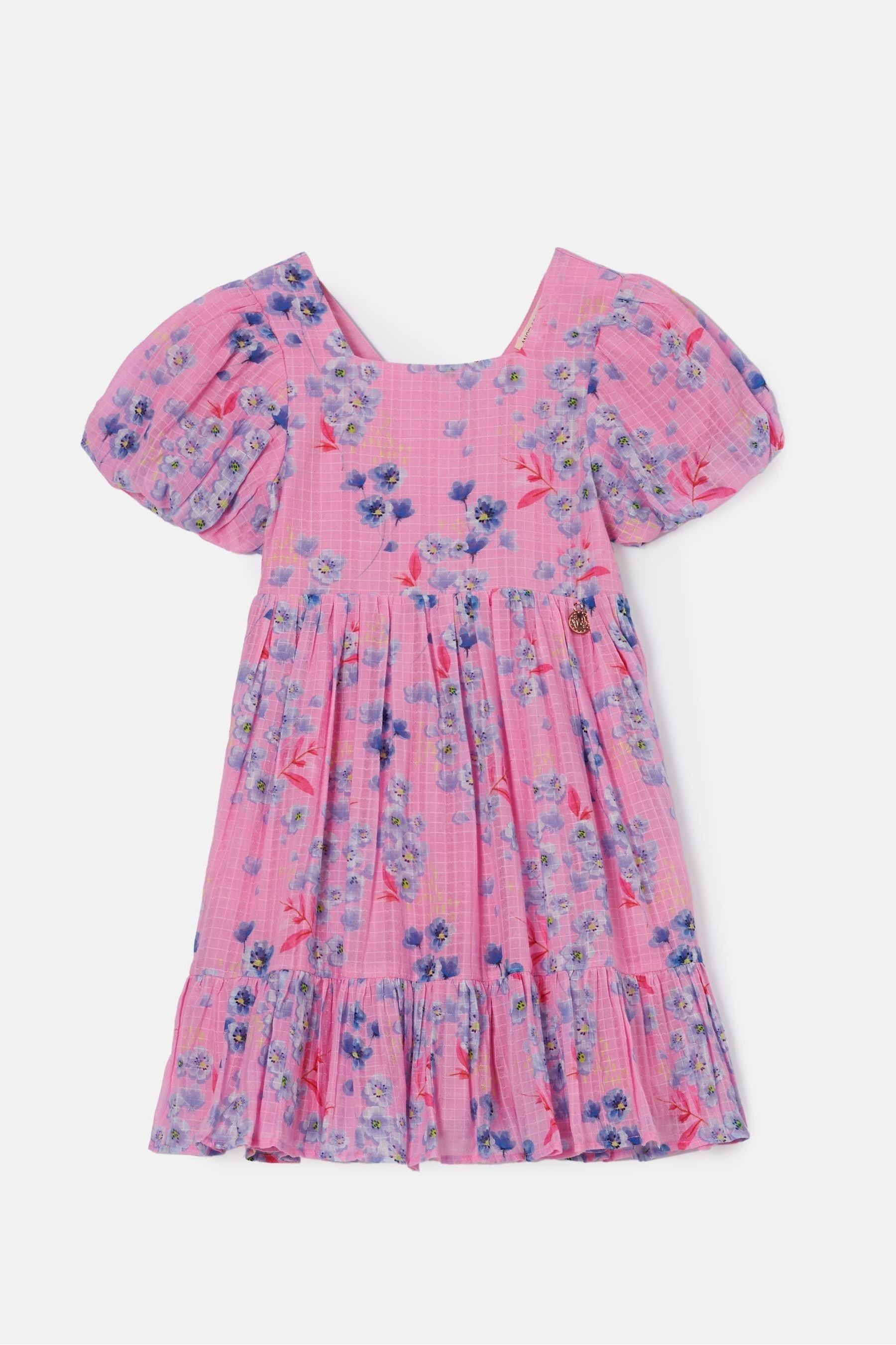 Angel & Rocket Pink 100% Cotton Simone Textured Print Dress