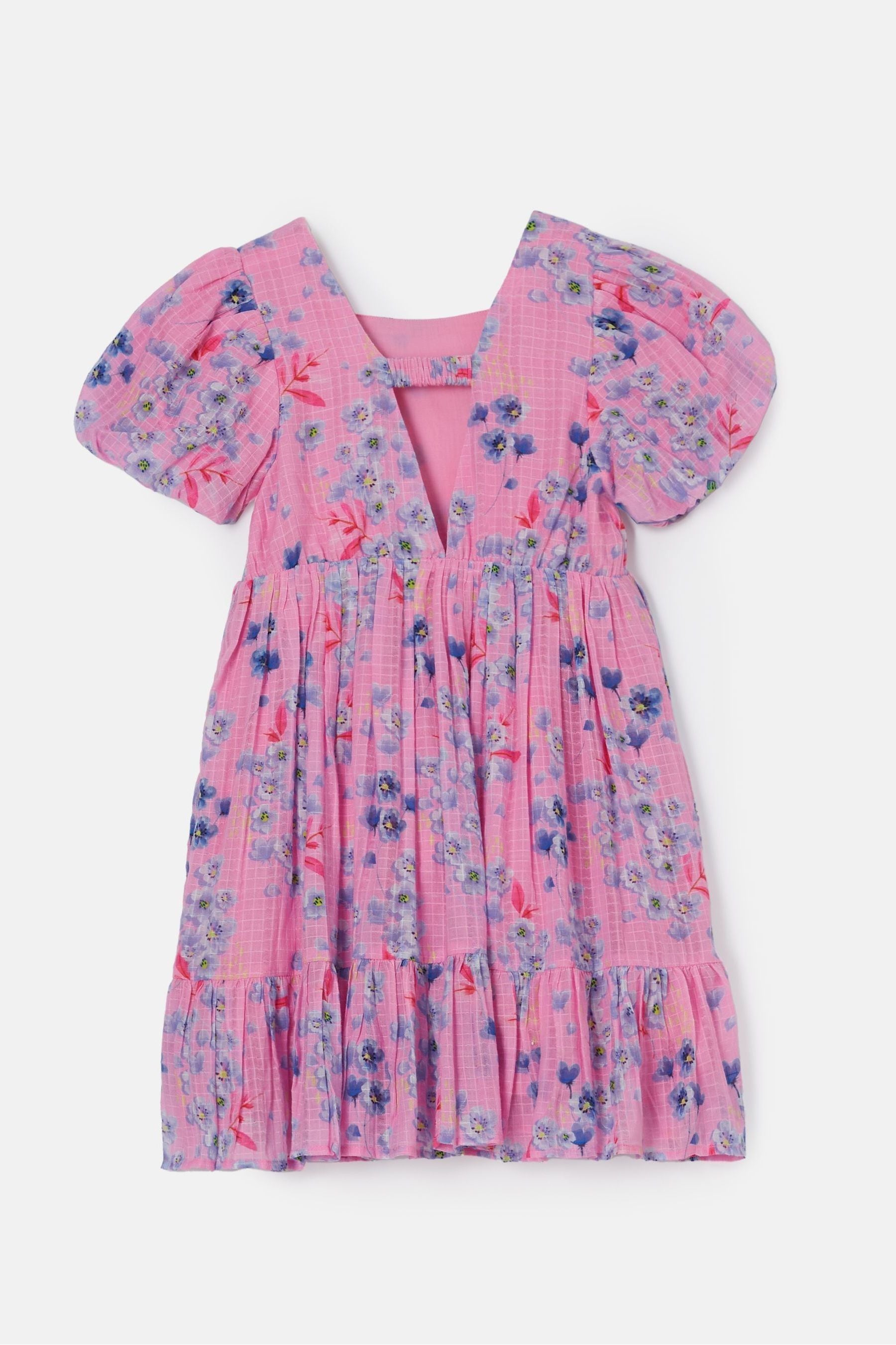 Pink Angel & Rocket Simone Textured Print Dress