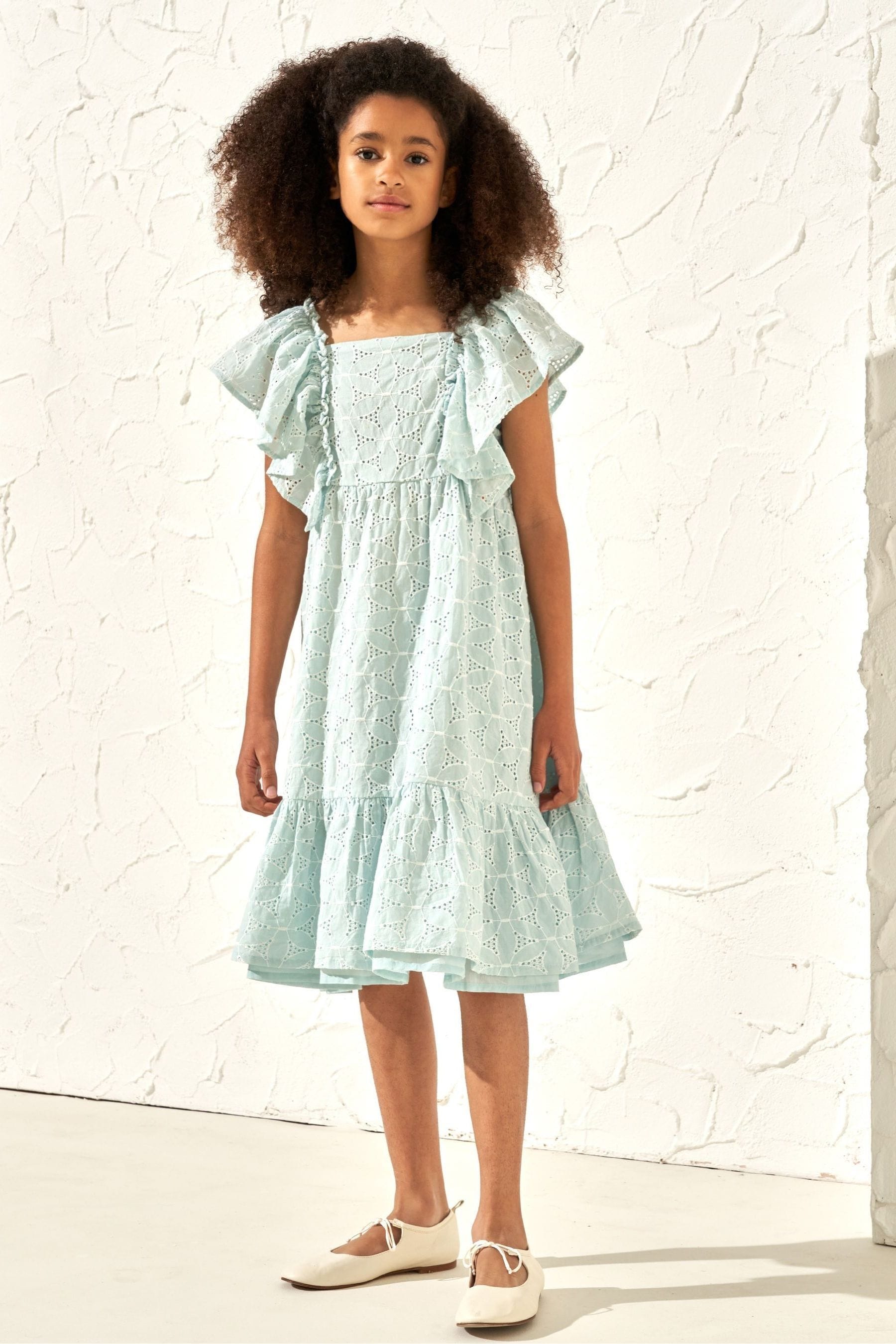 Green Angel & Rocket Sara Broderie Dress