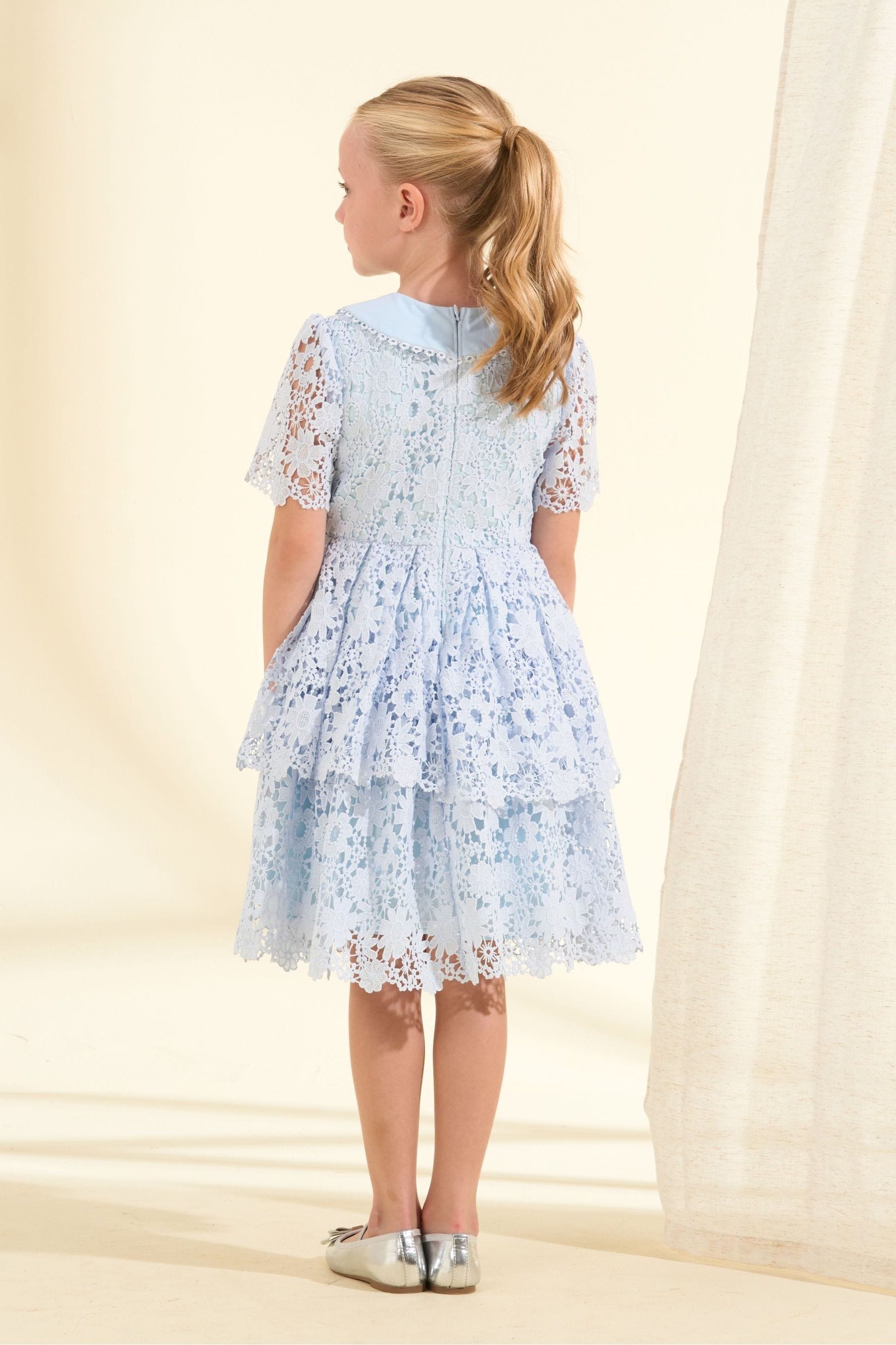 Angel & Rocket Cornflower Blue Mavea Lace Dress