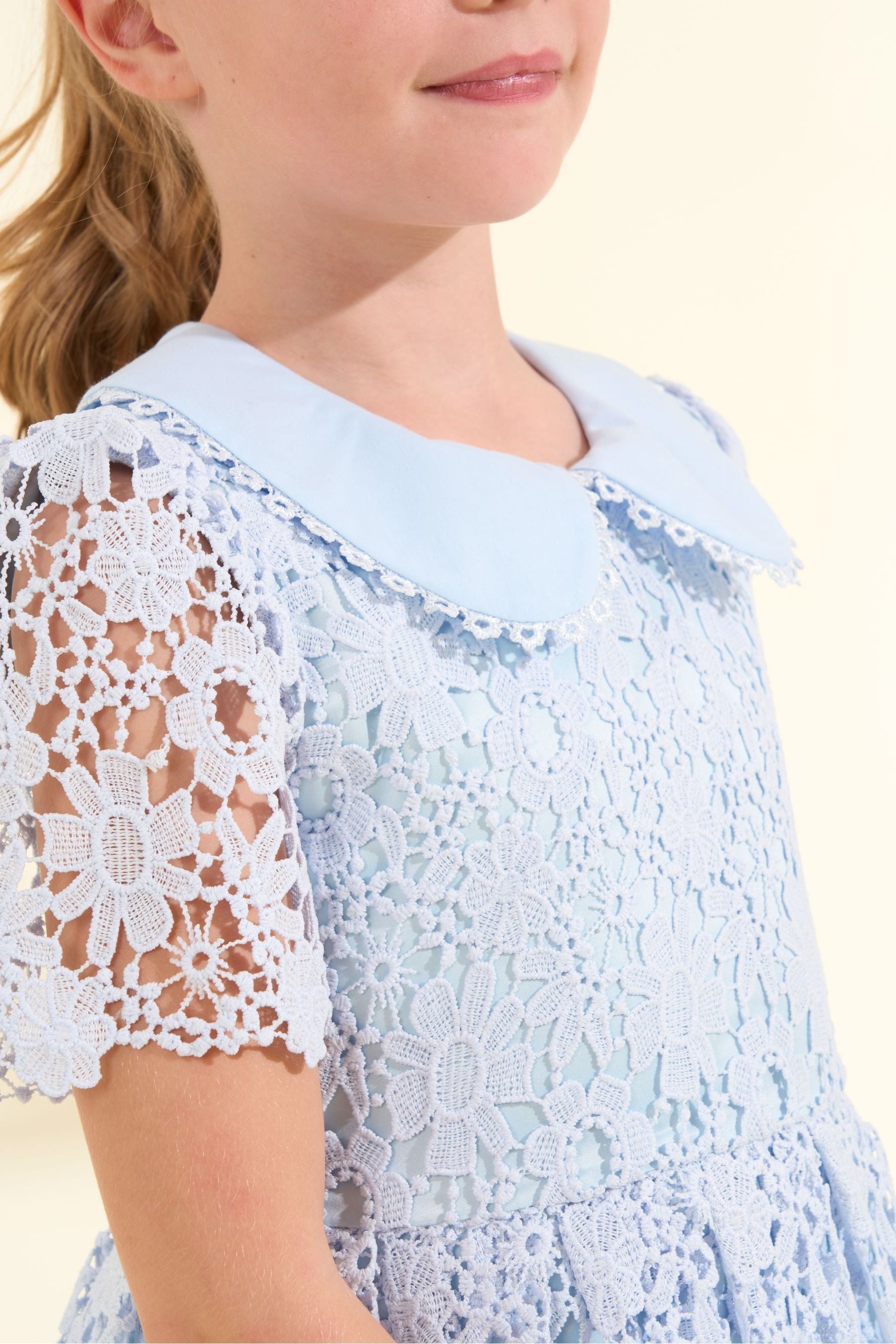 Angel & Rocket Cornflower Blue Mavea Lace Dress