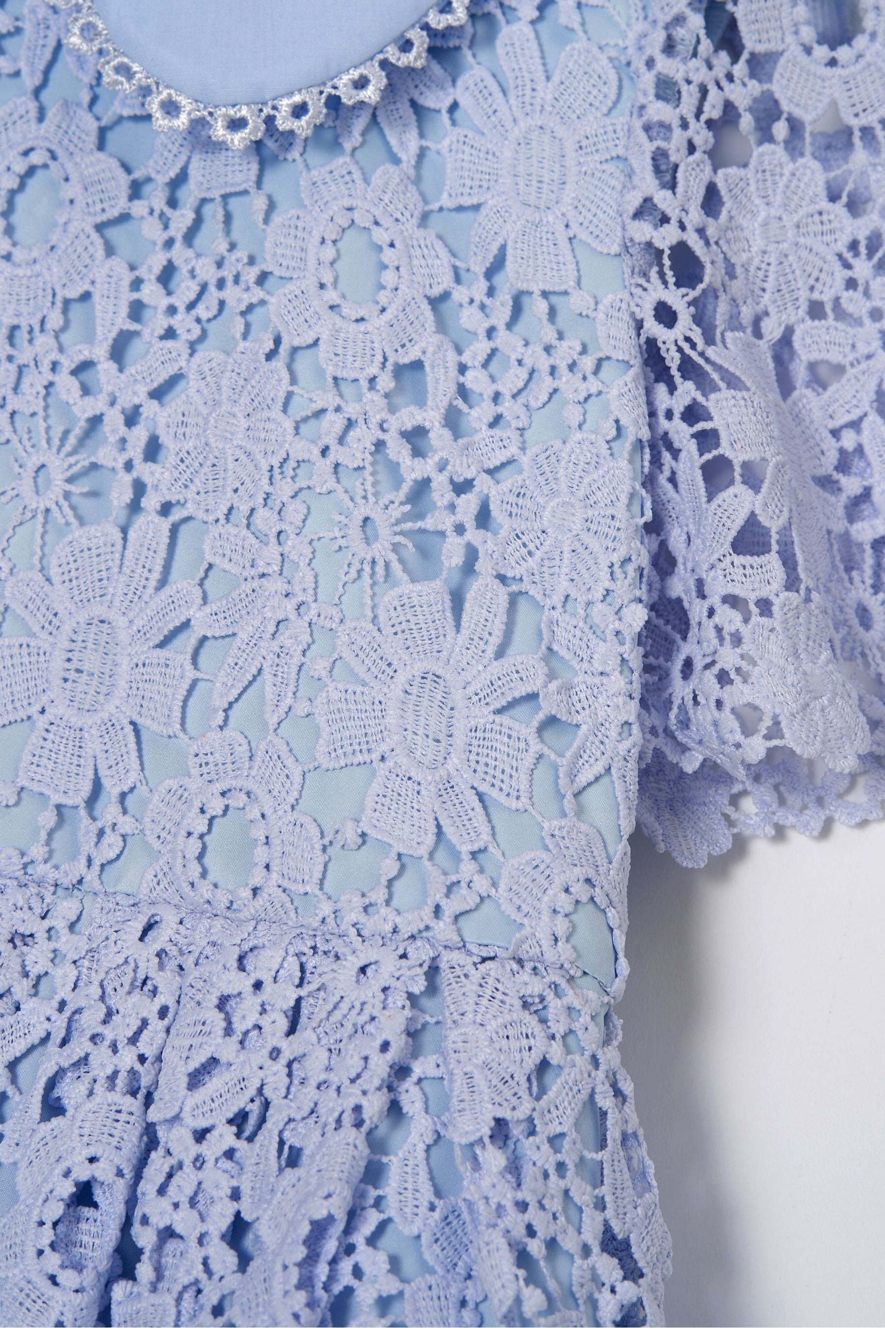 Angel & Rocket Cornflower Blue Mavea Lace Dress