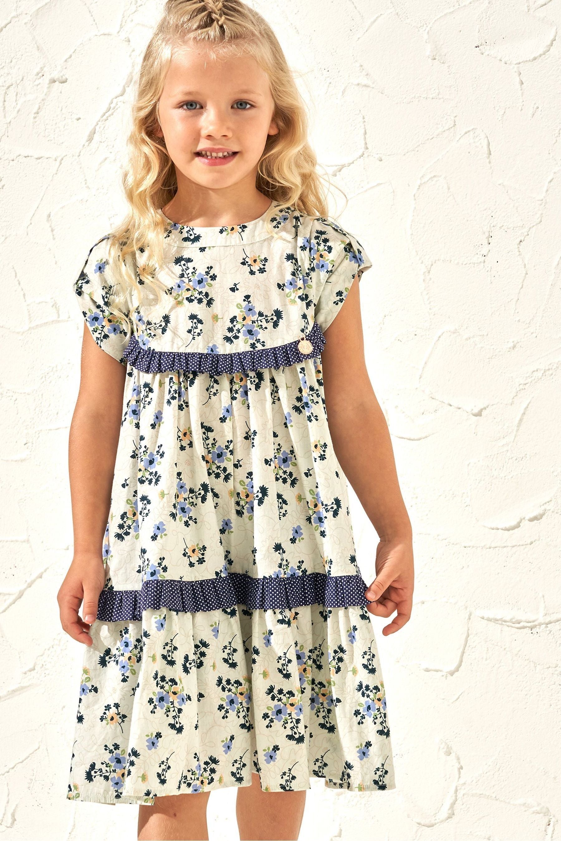 Blue Angel & Rocket Hattie Bow Sleeve Dress