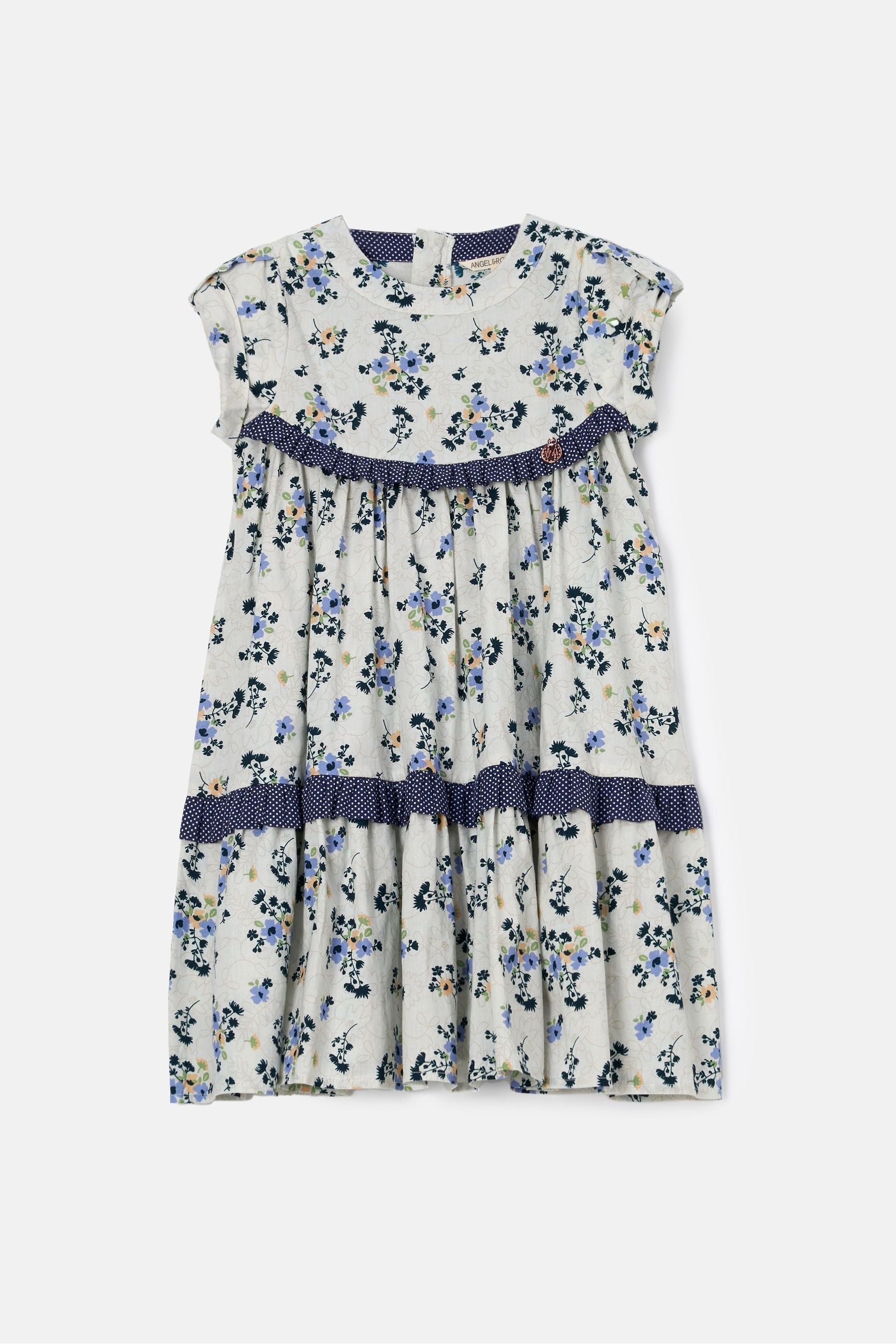 Blue Angel & Rocket Hattie Bow Sleeve Dress