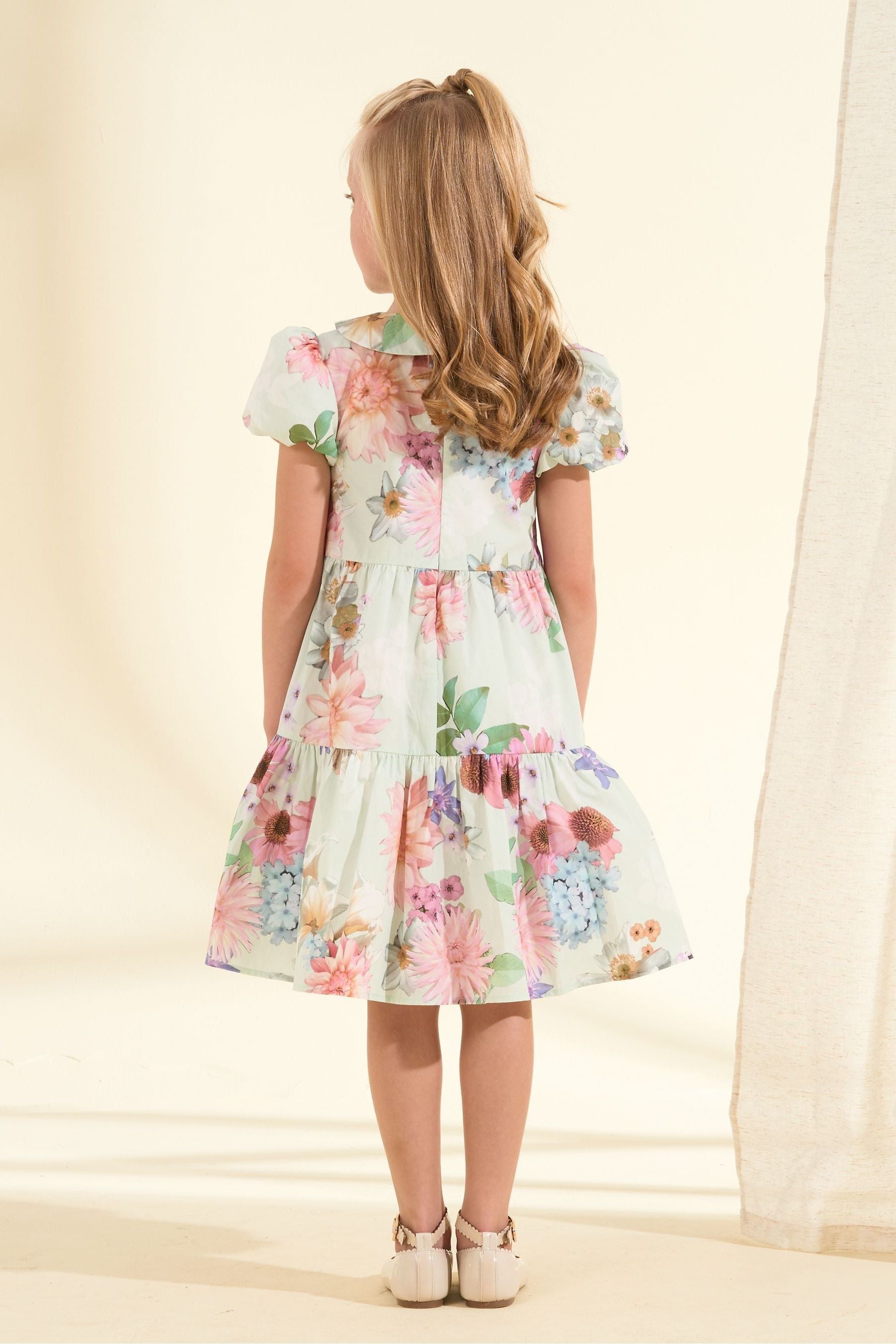 Multi Angel & Rocket Lucia Collar Print Dress