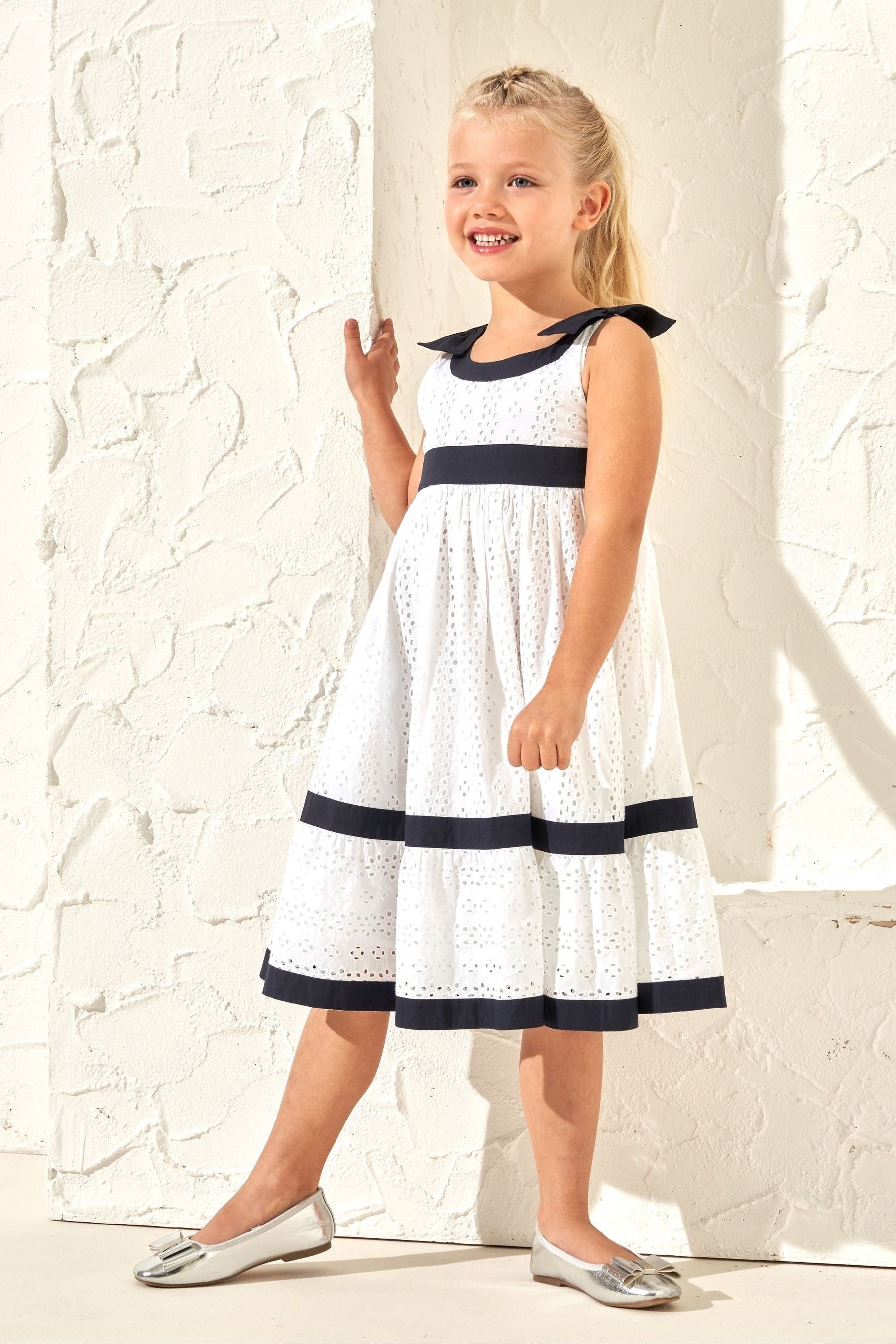 Angel & Rocket White Border Broderie Avery Dress