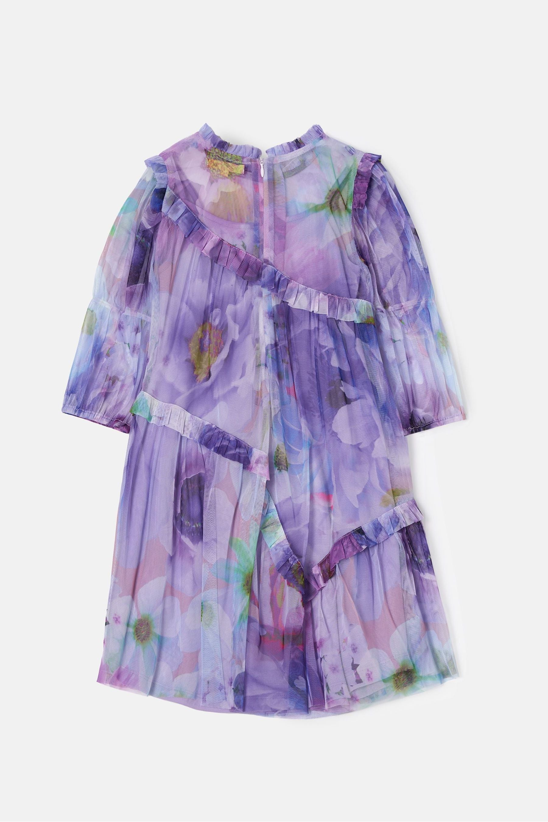 Purple Angel & Rocket Beatrice Print Mesh Dress