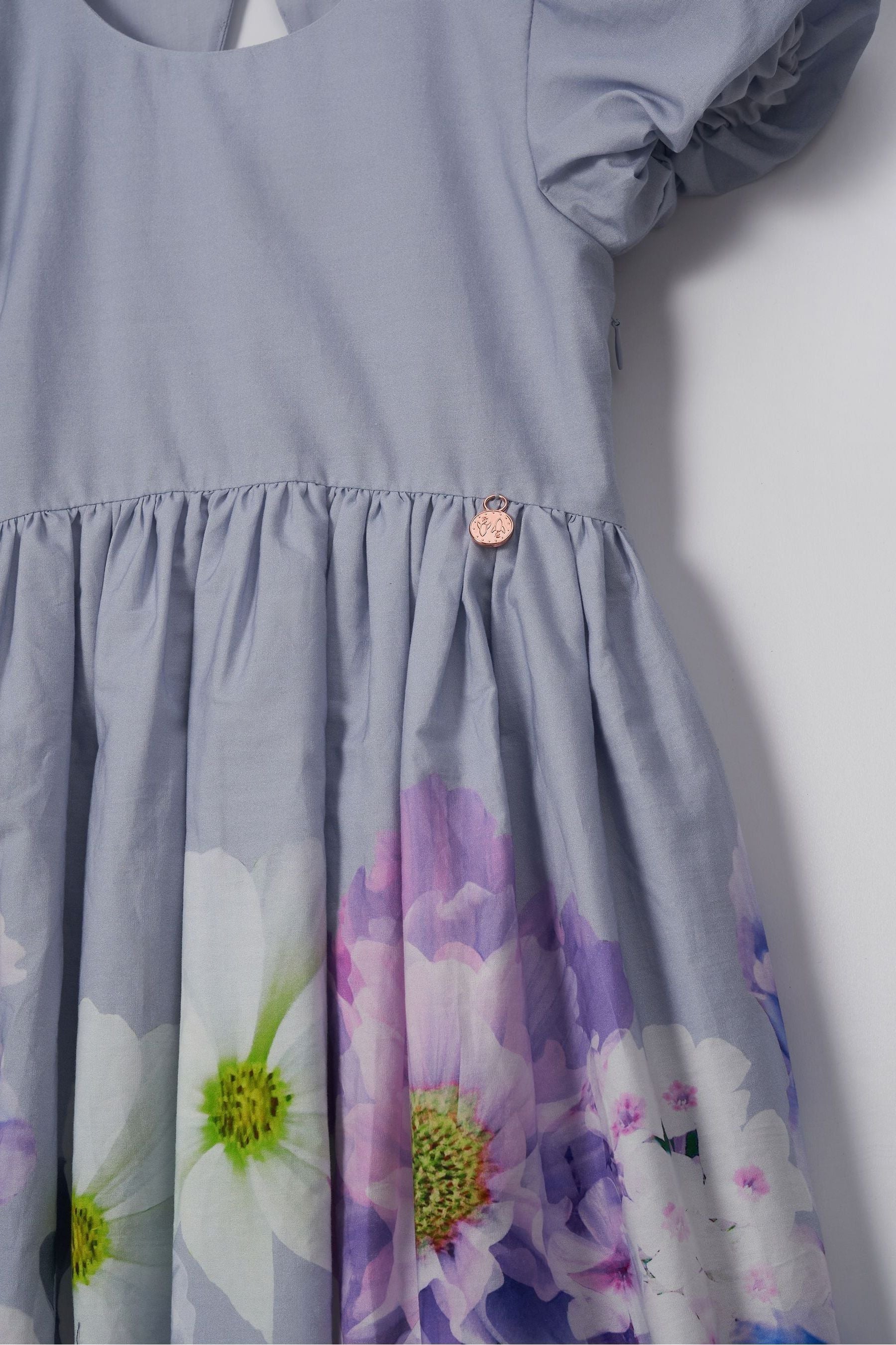 Purple Angel & Rocket Lucia Border Print Dress