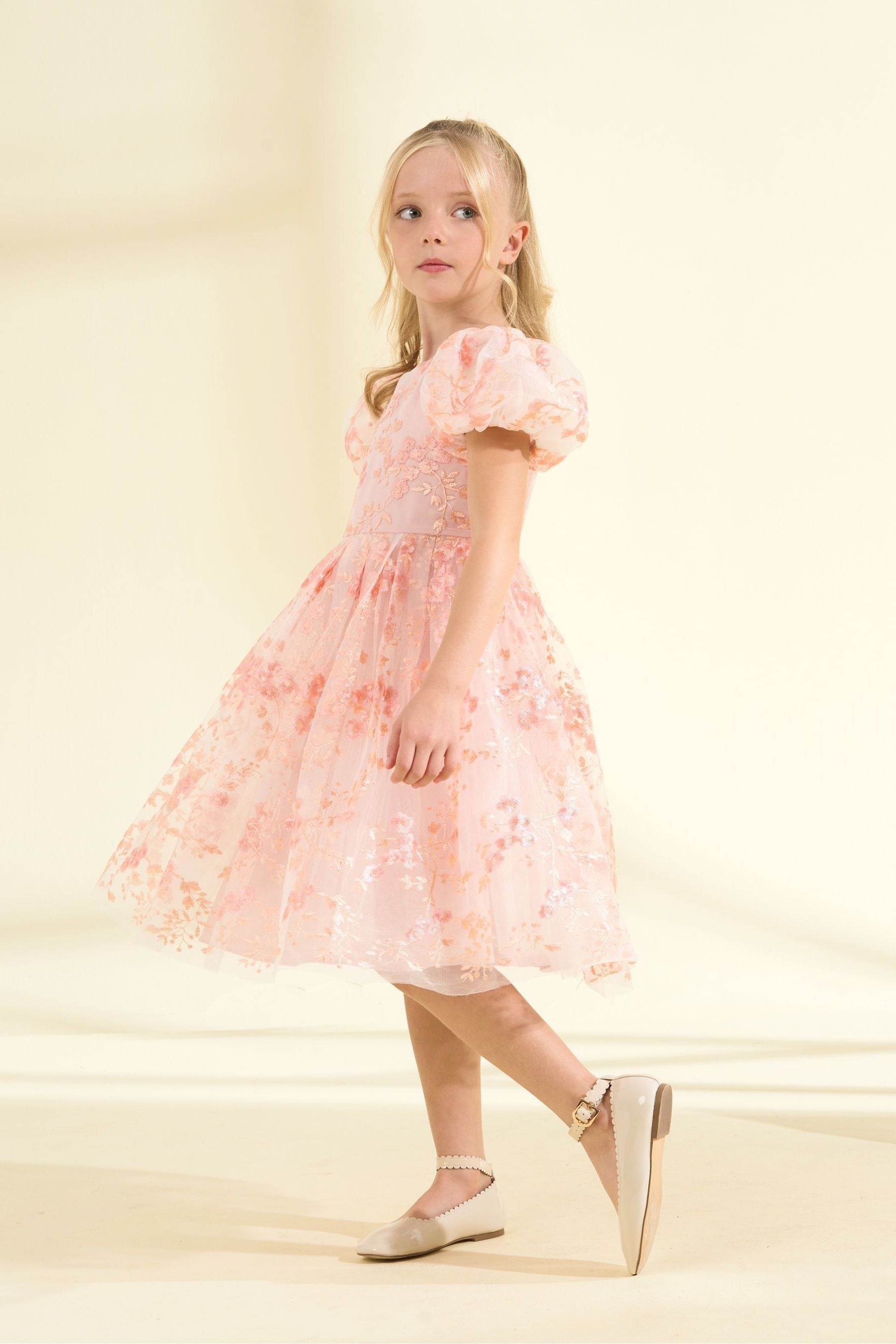 Pink Angel & Rocket Noemie Embroidered Dress