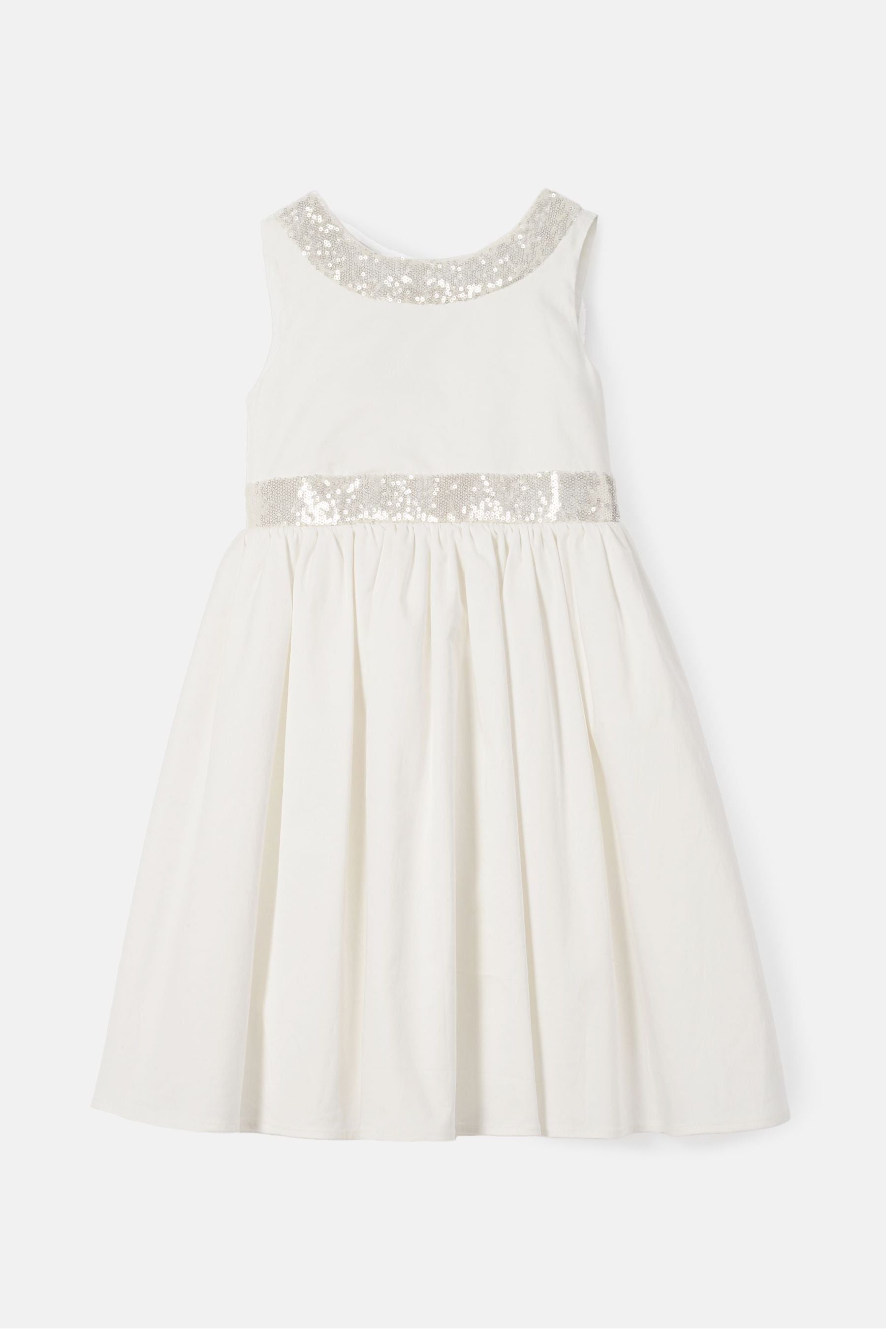 White Angel & Rocket Sequin Bow Claudia Dress