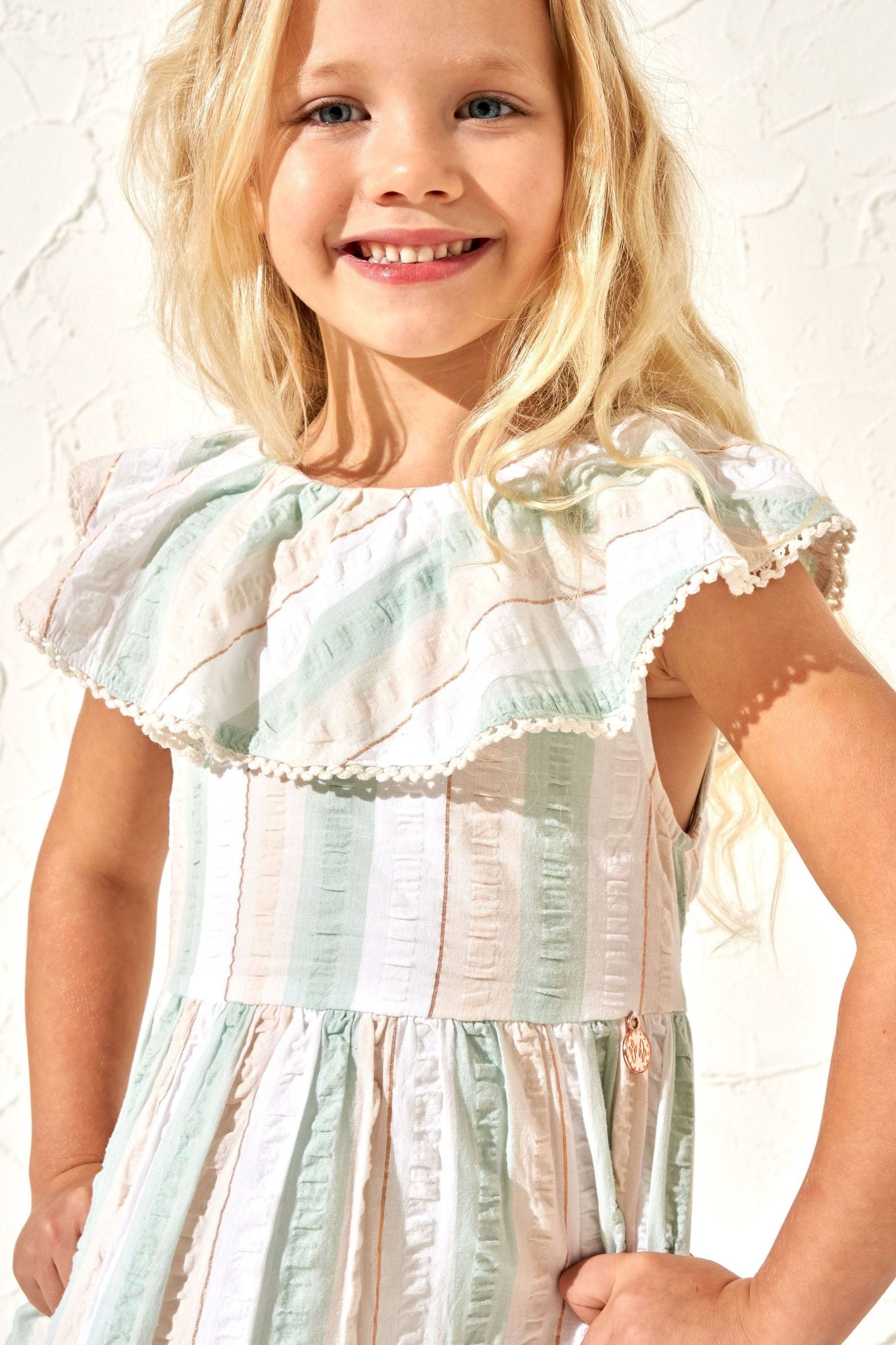 Green Angel & Rocket Tasha Collar Sundress