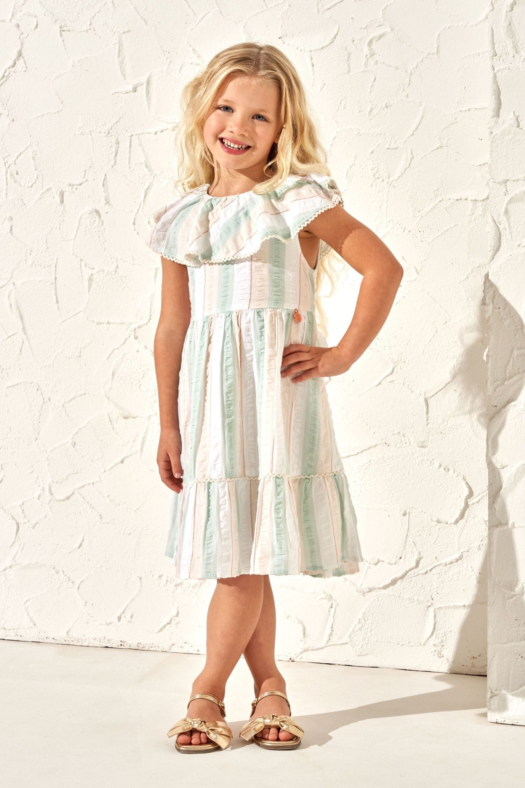 Angel & Rocket Green Tasha Collar Sundress