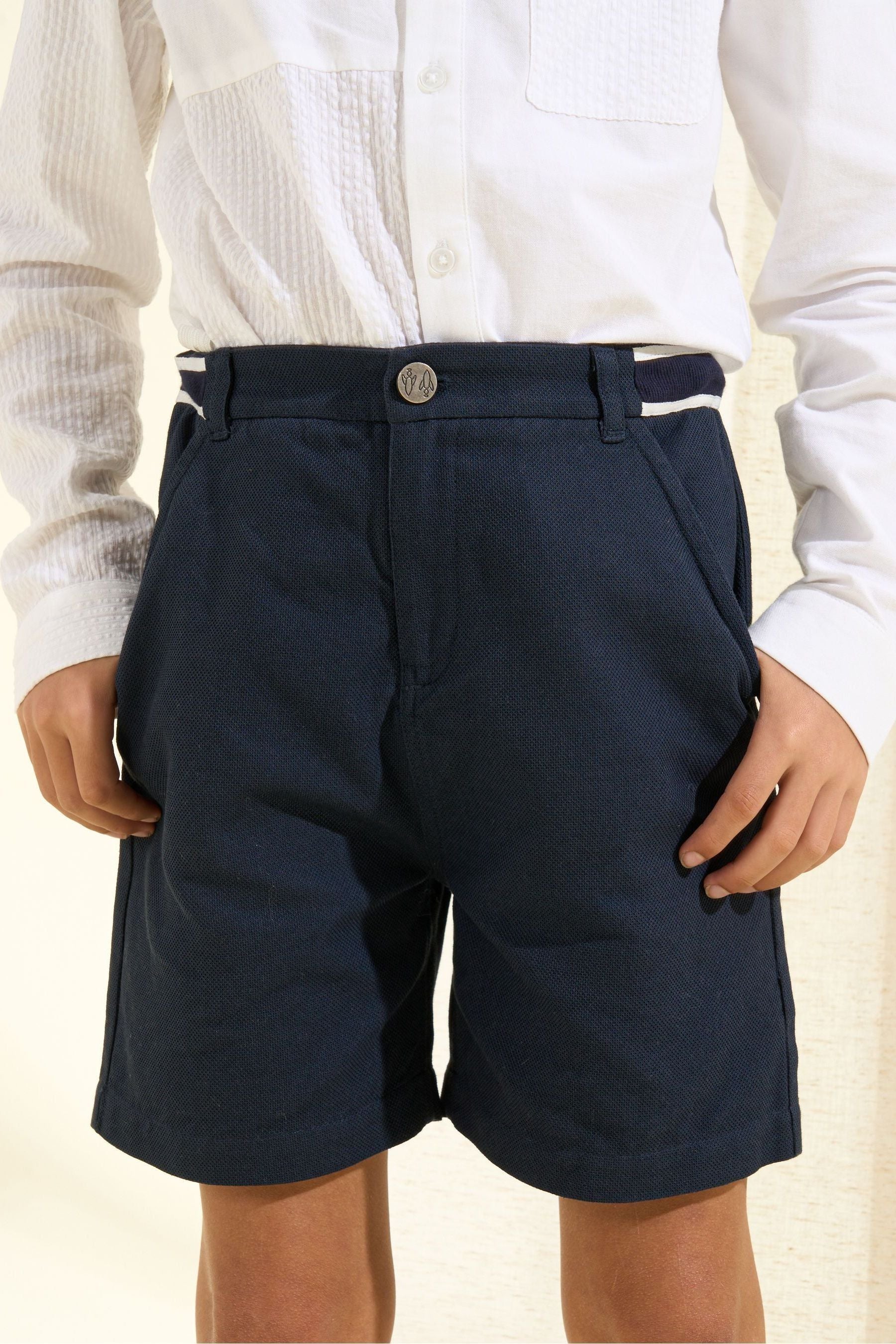 Blue Angel & Rocket Bernard Smart Textured Shorts