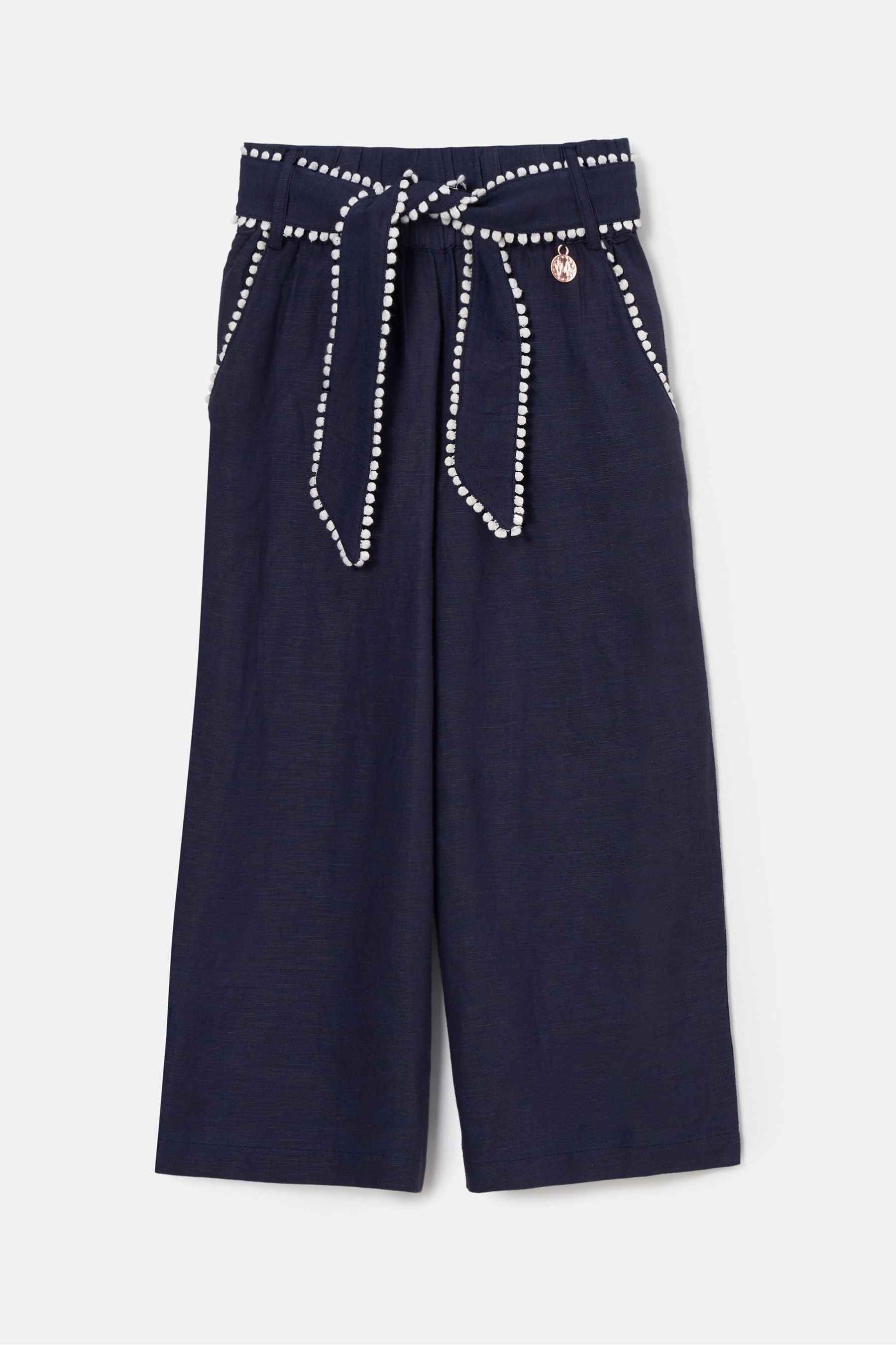 Blue Angel & Rocket Erica Tie Waist Cropped Trousers