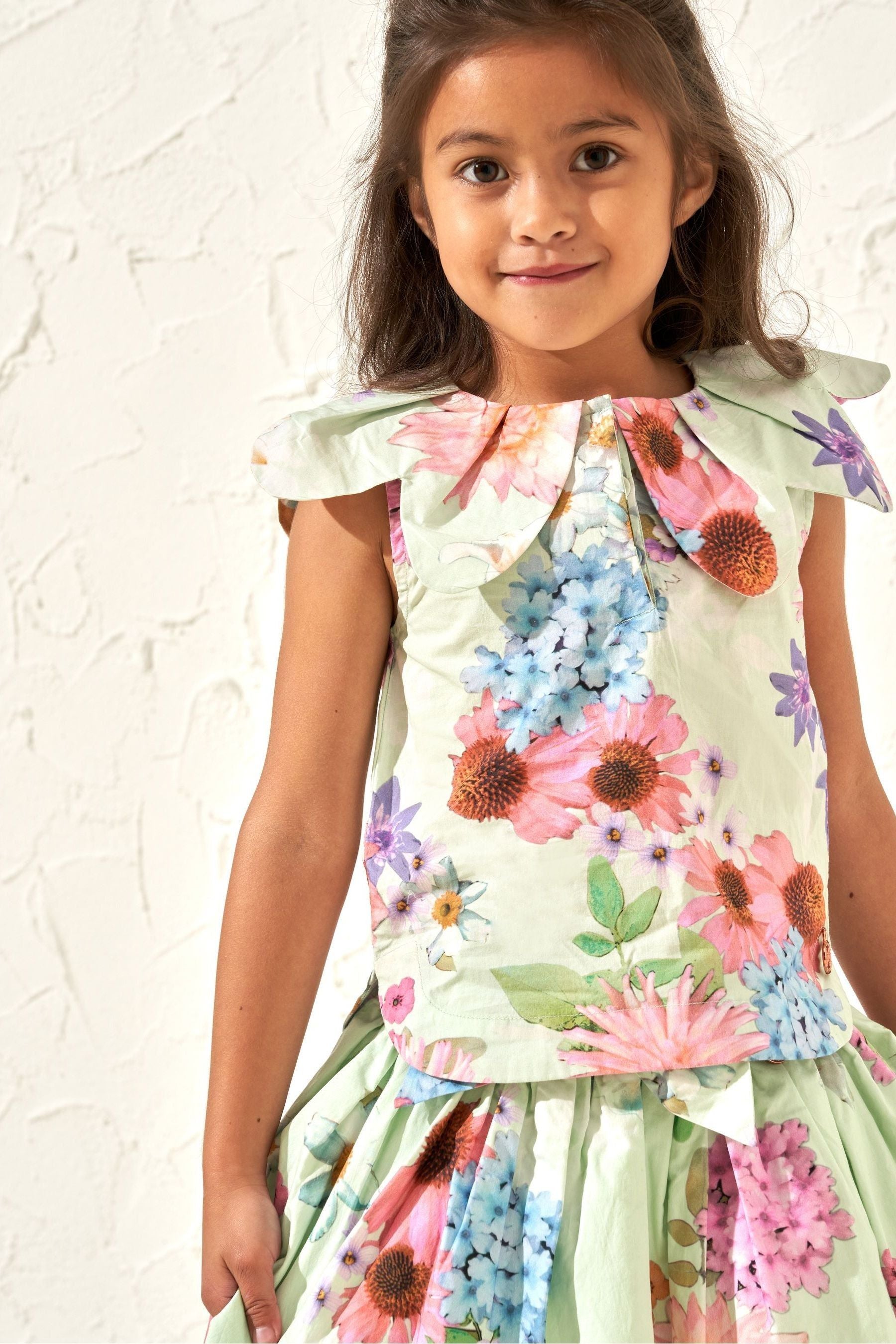 Angel & Rocket Green Darcy Petal Collar Top