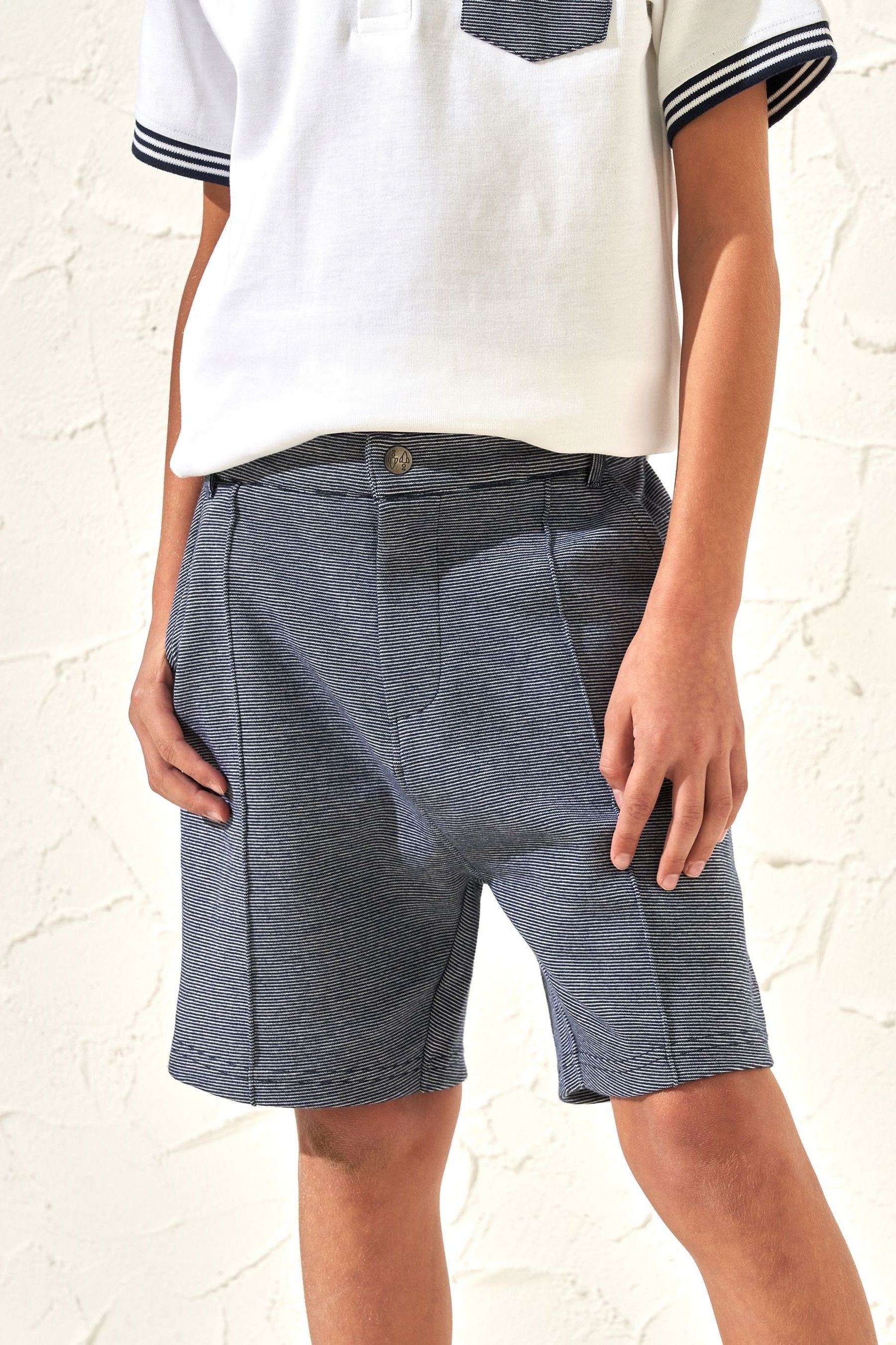 Angel & Rocket Blue Dawsom Textured Smart Shorts